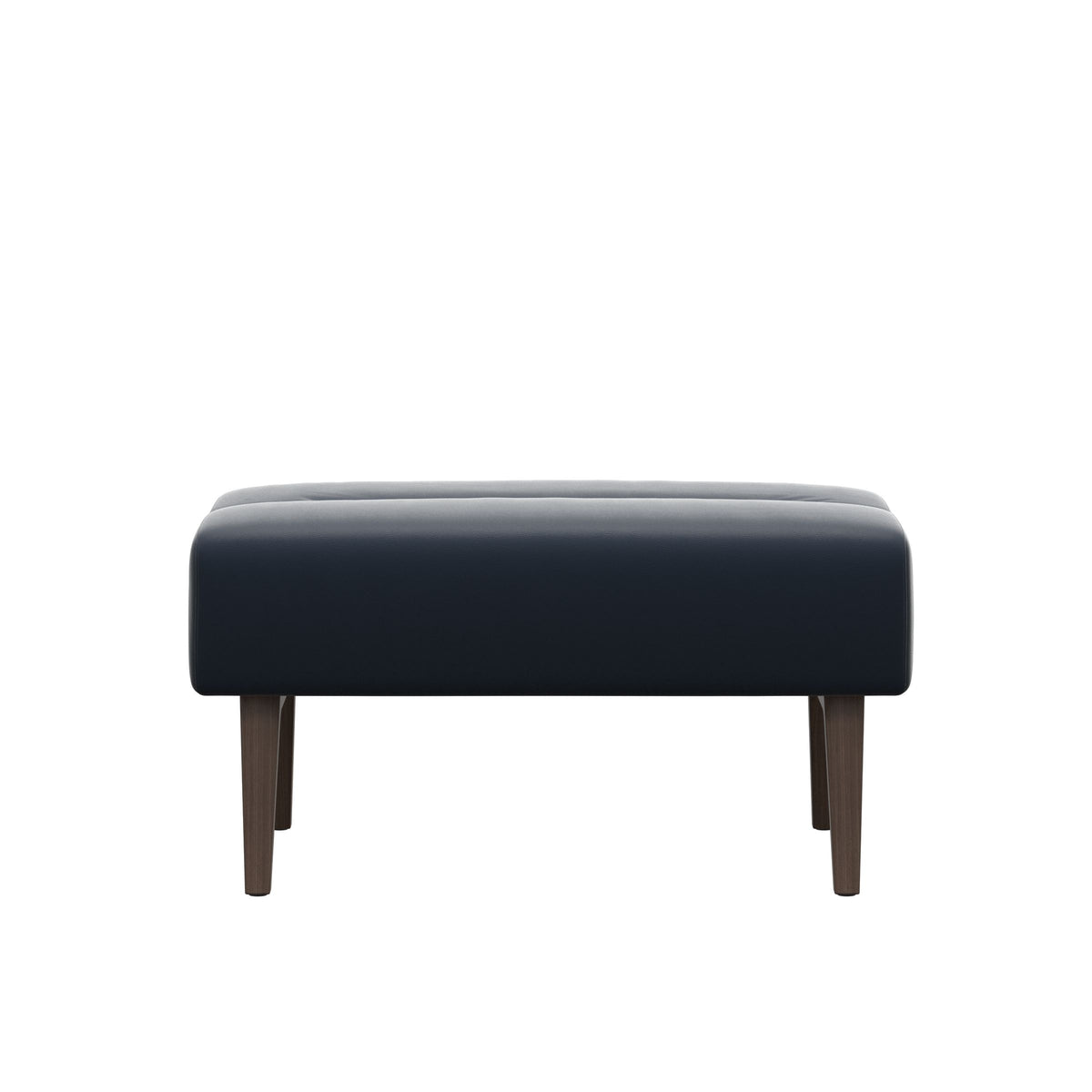 Stella Wood - Ottoman - Paloma Oxford Blue - Walnut - Large