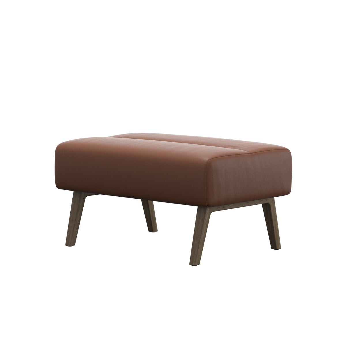Stella Wood - Ottoman - Paloma New cognac - Smoked Oak - Large