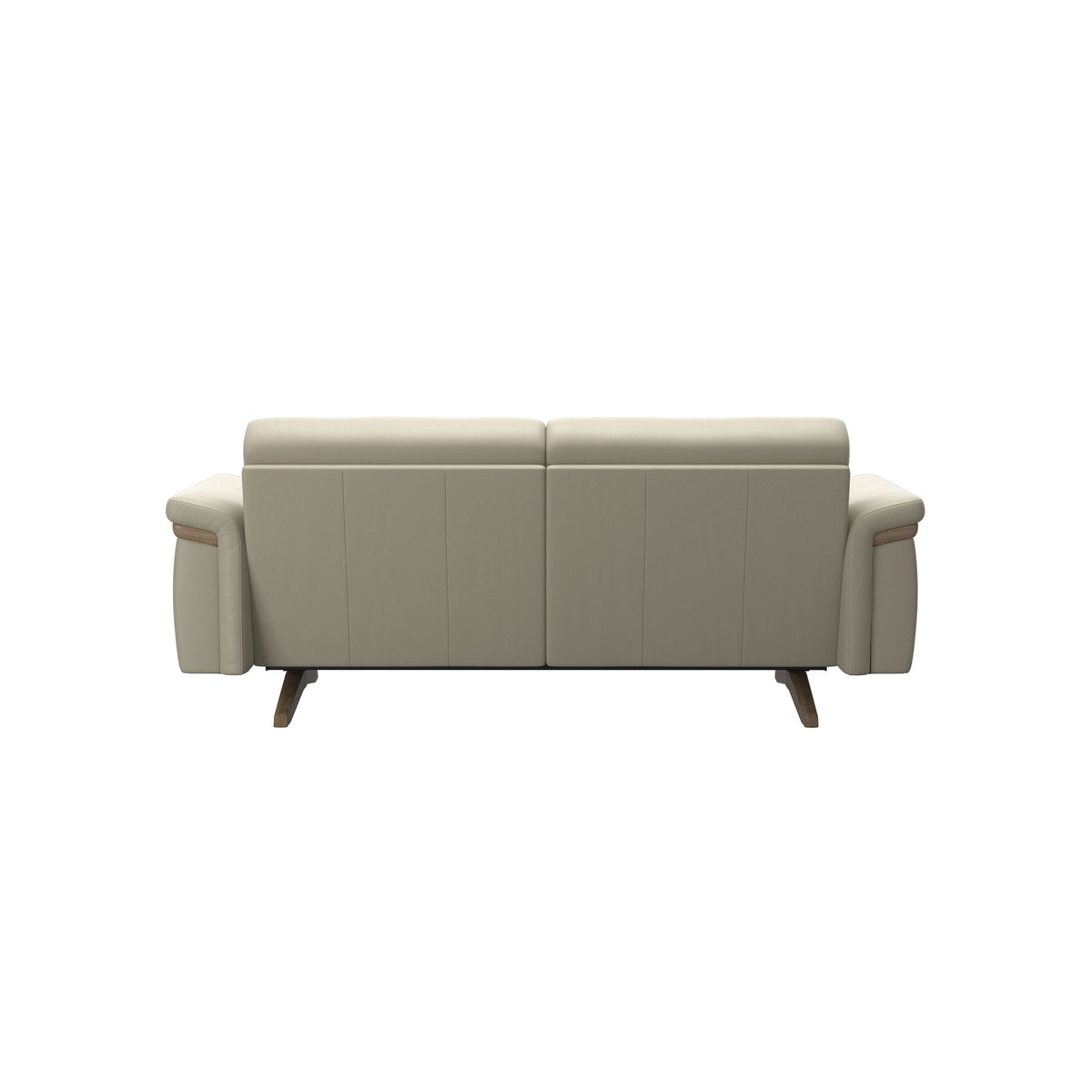 Stella Wood - 2-Seater Sofa - Paloma Light Grey - Smoked Oak
