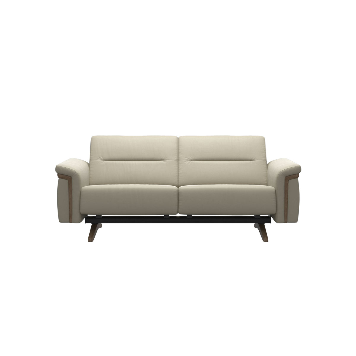 Stella Wood - 2-Seater Sofa - Paloma Light Grey - Smoked Oak