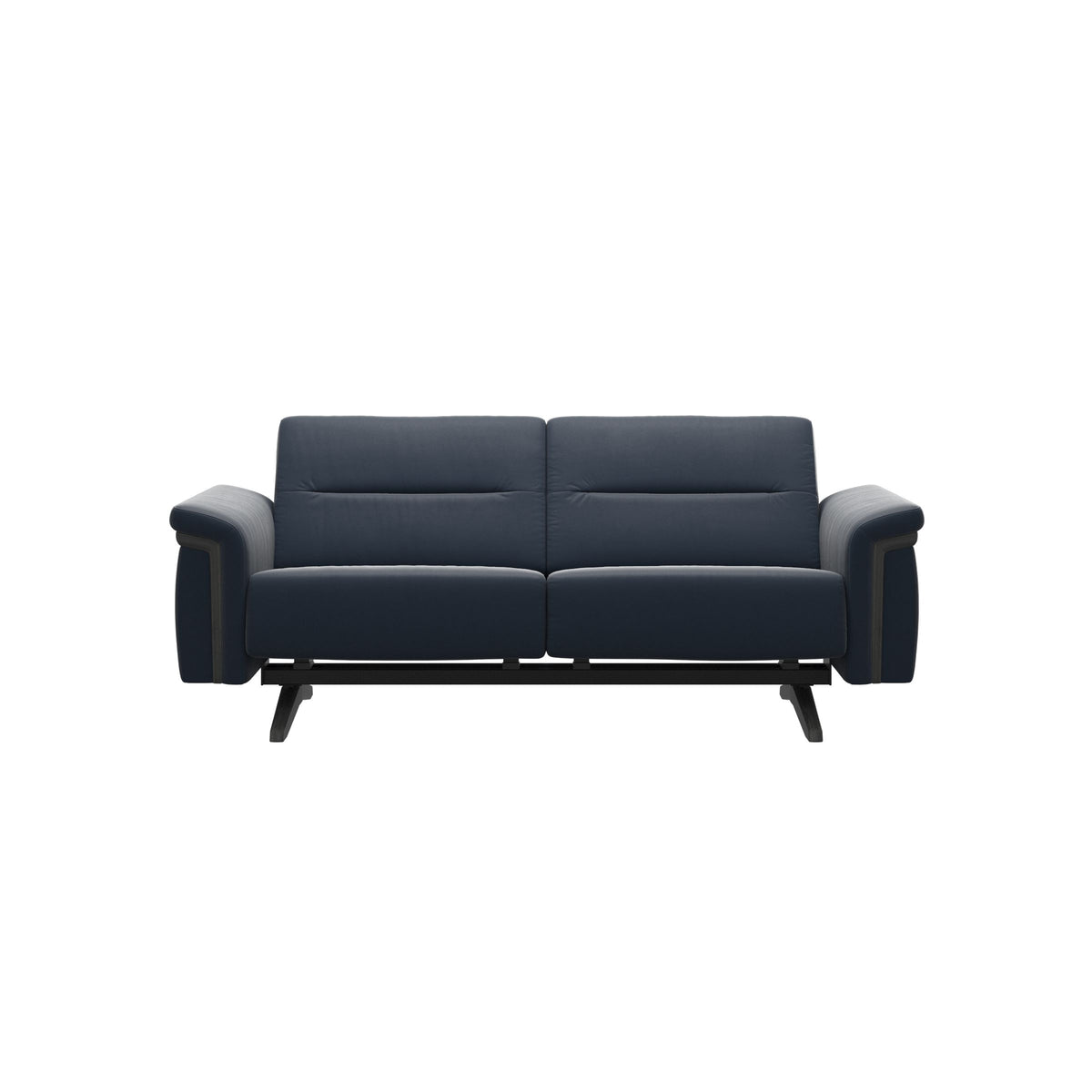 Stella Wood - 2-Seater Sofa - Paloma Oxford Blue - Grey