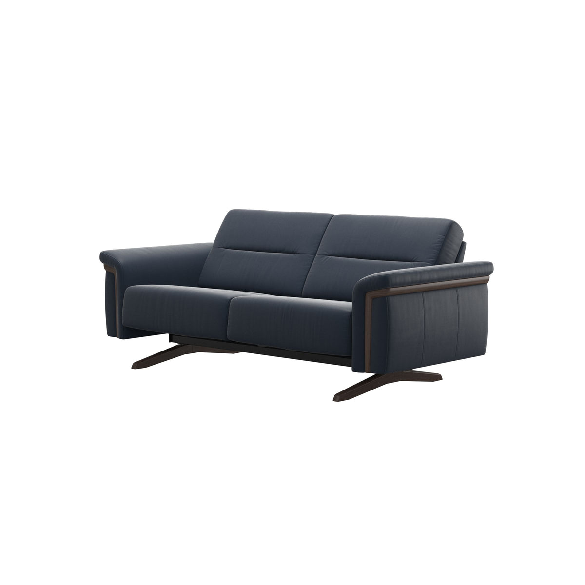 Stella Wood - 2-Seater Sofa - Paloma Oxford Blue - Wenge