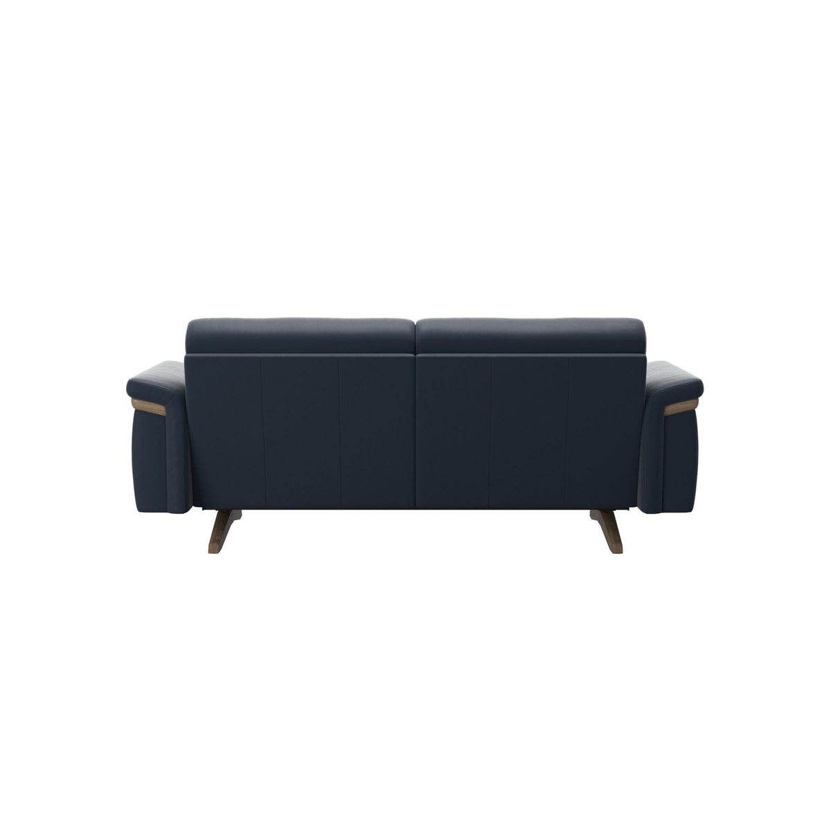 Stella Wood - 2-Seater Sofa - Paloma Oxford Blue - Smoked Oak