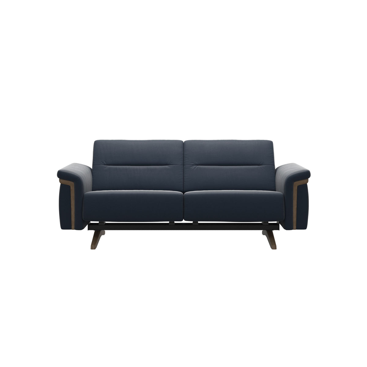 Stella Wood - 2-Seater Sofa - Paloma Oxford Blue - Smoked Oak