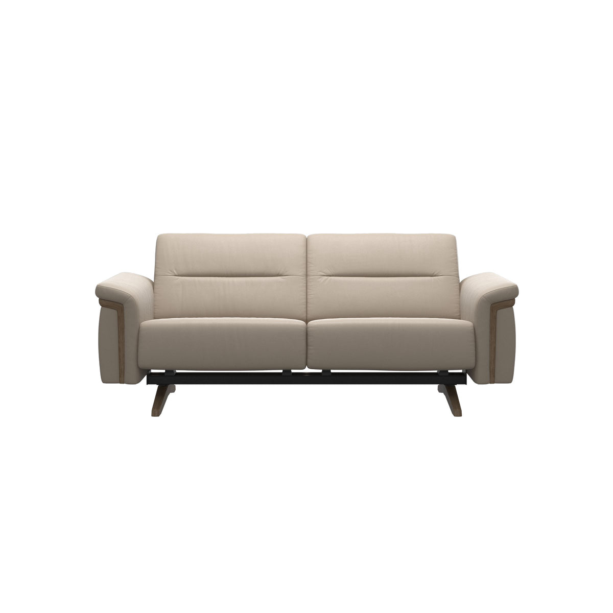 Stella Wood - 2-Seater Sofa - Paloma Mushroom - Smoked Oak