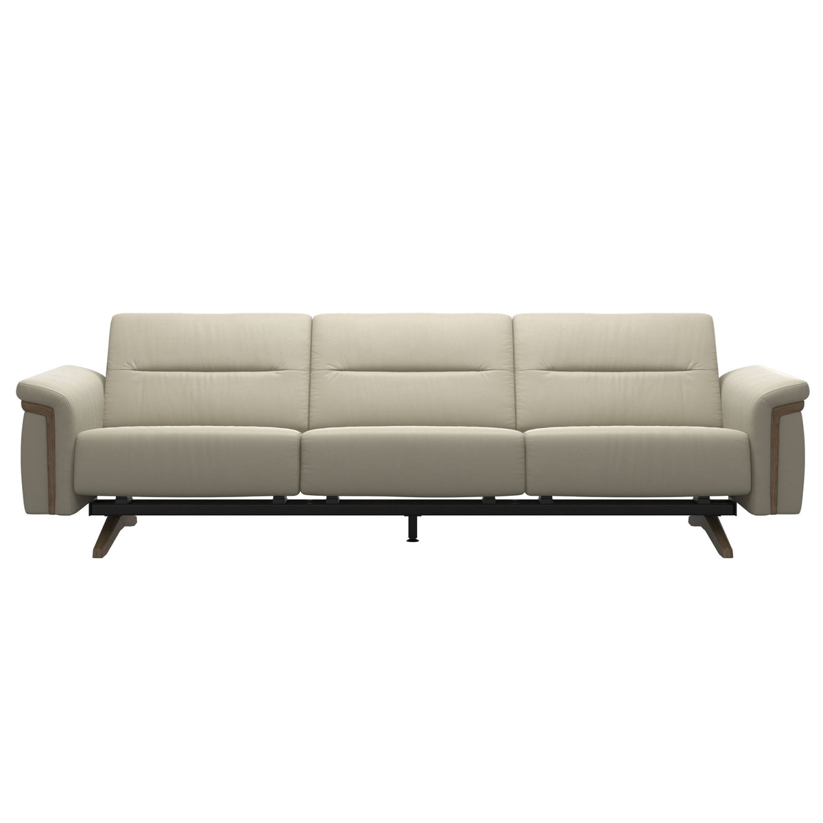 Stella Wood - 3-Seater Sofa - Paloma Light Grey - Smoked Oak