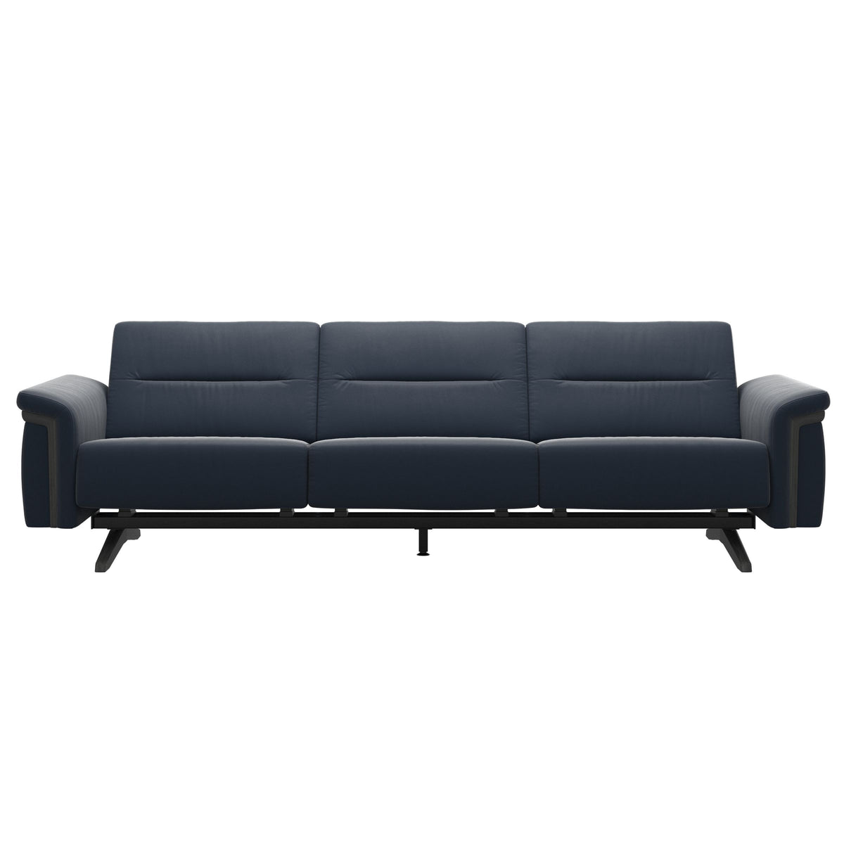 Stella Wood - 3-Seater Sofa - Paloma Oxford Blue - Grey