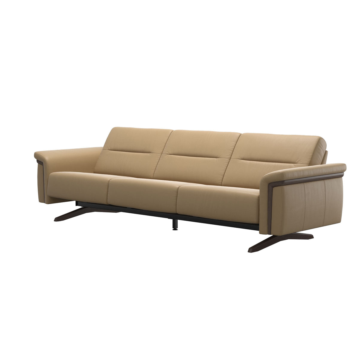 Stella Wood - 3-Seater Sofa - Paloma Sand - Wenge