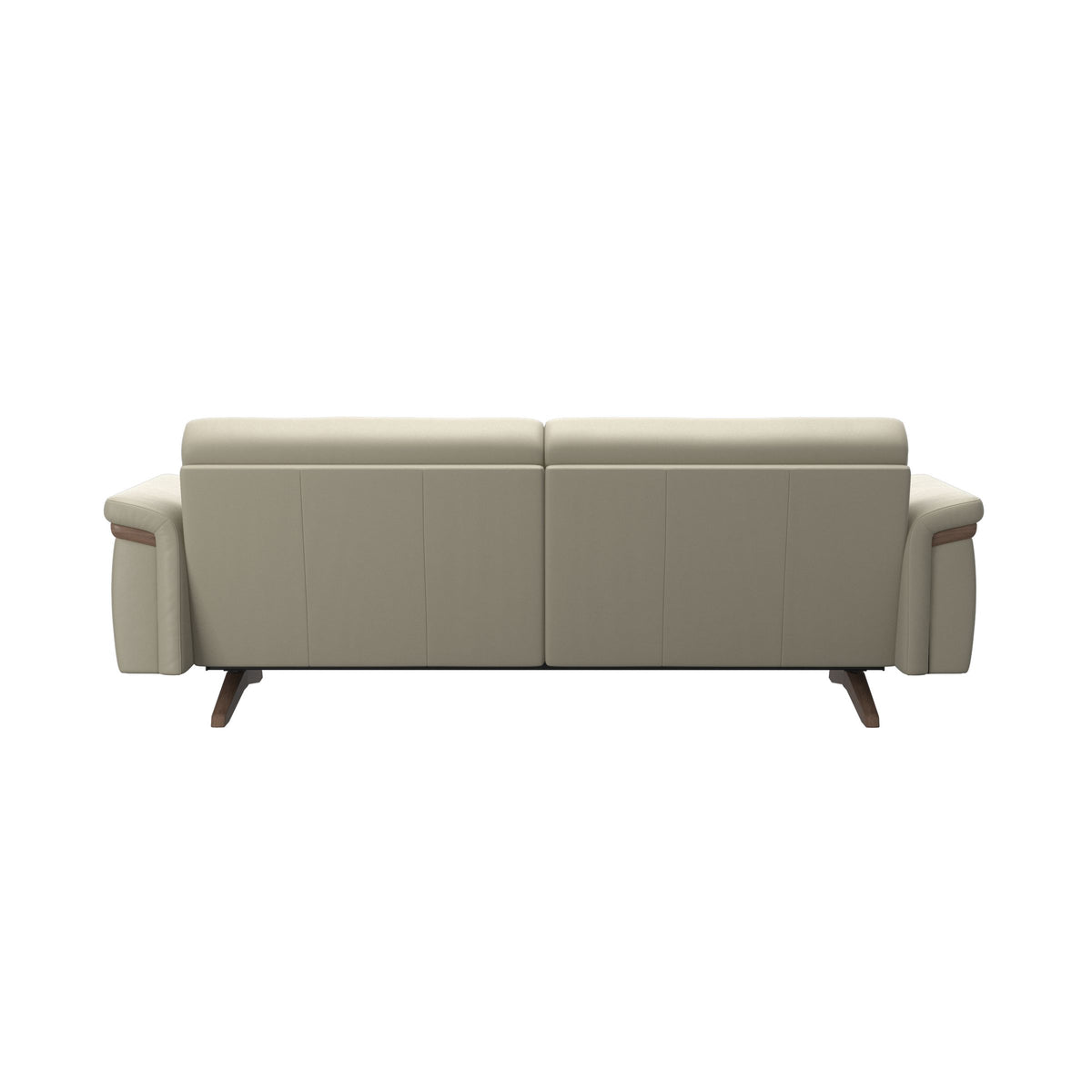 Stella Wood - 2.5-Seater Sofa - Paloma Light Grey - Walnut
