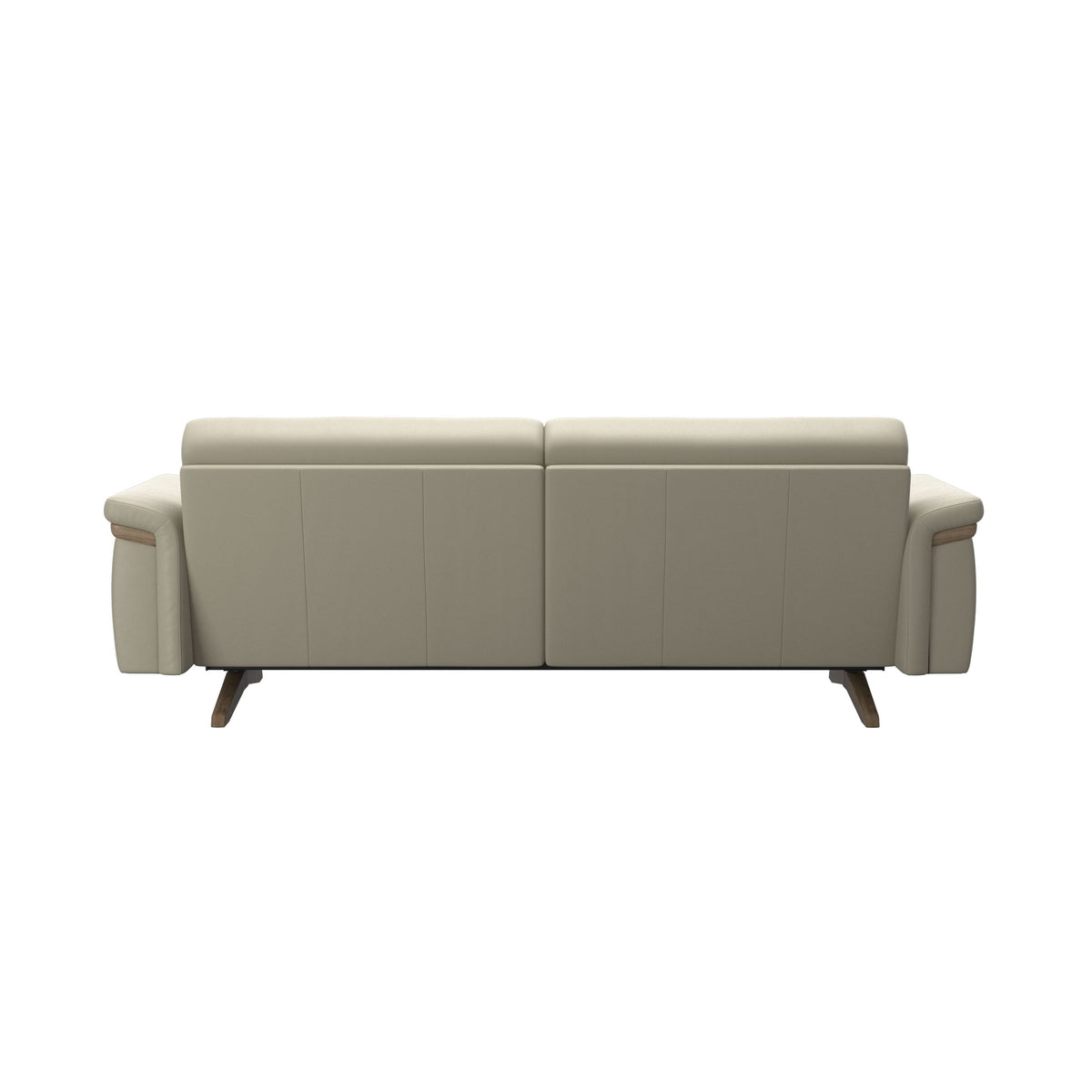 Stella Wood - 2.5-Seater Sofa - Paloma Light Grey - Smoked Oak