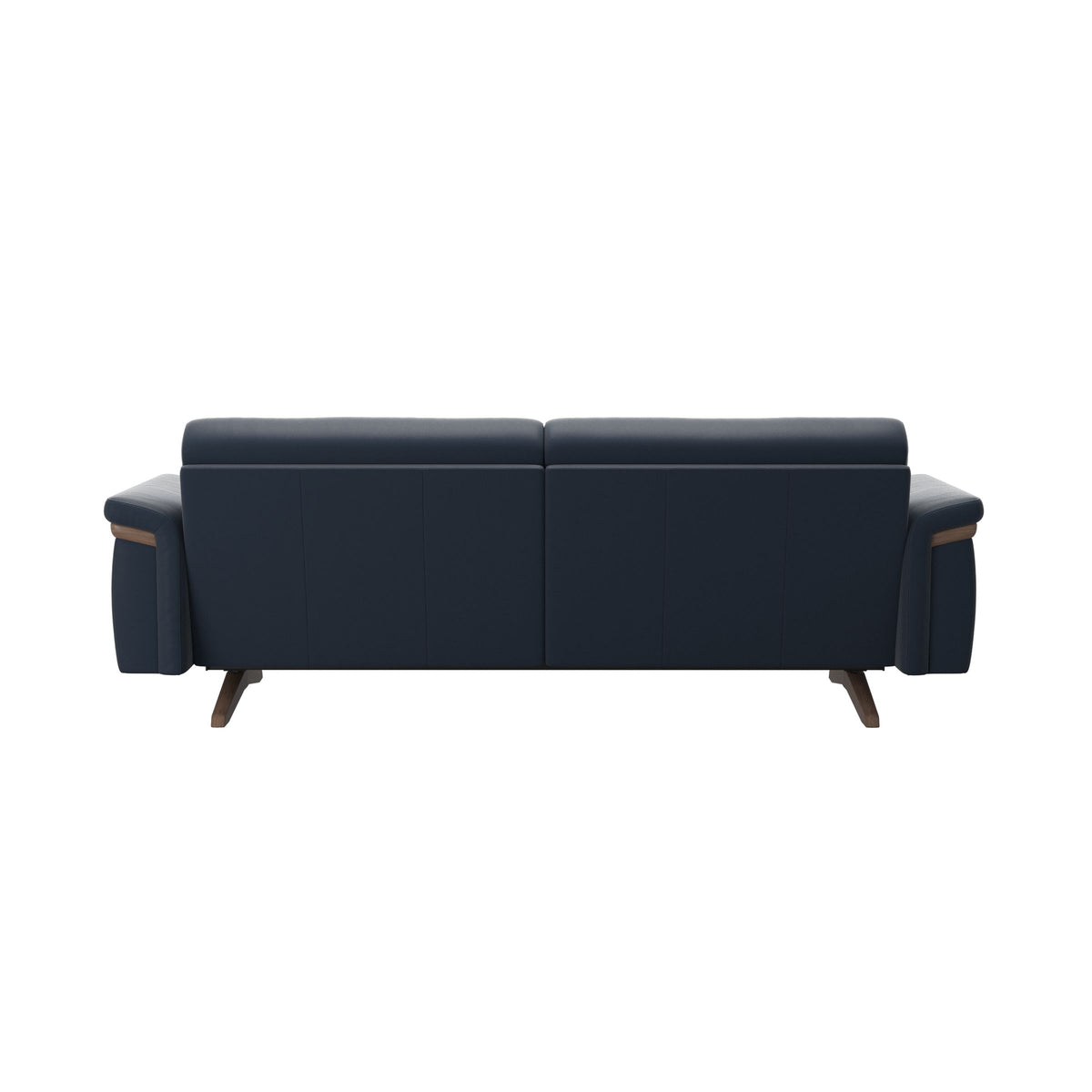 Stella Wood - 2.5-Seater Sofa - Paloma Oxford Blue - Walnut