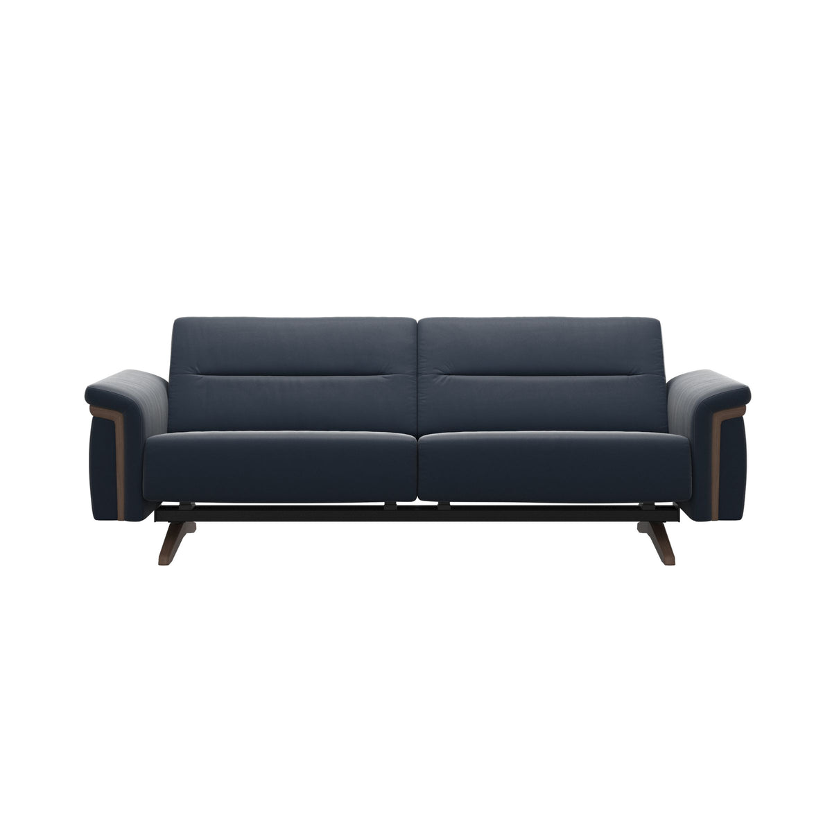 Stella Wood - 2.5-Seater Sofa - Paloma Oxford Blue - Walnut