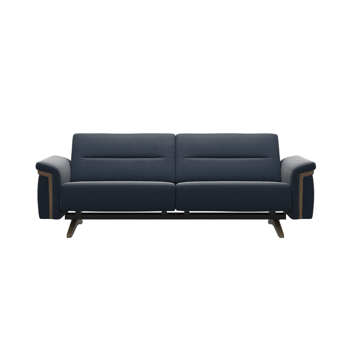 Stella Wood - 2.5-Seater Sofa - Paloma Oxford Blue - Smoked Oak