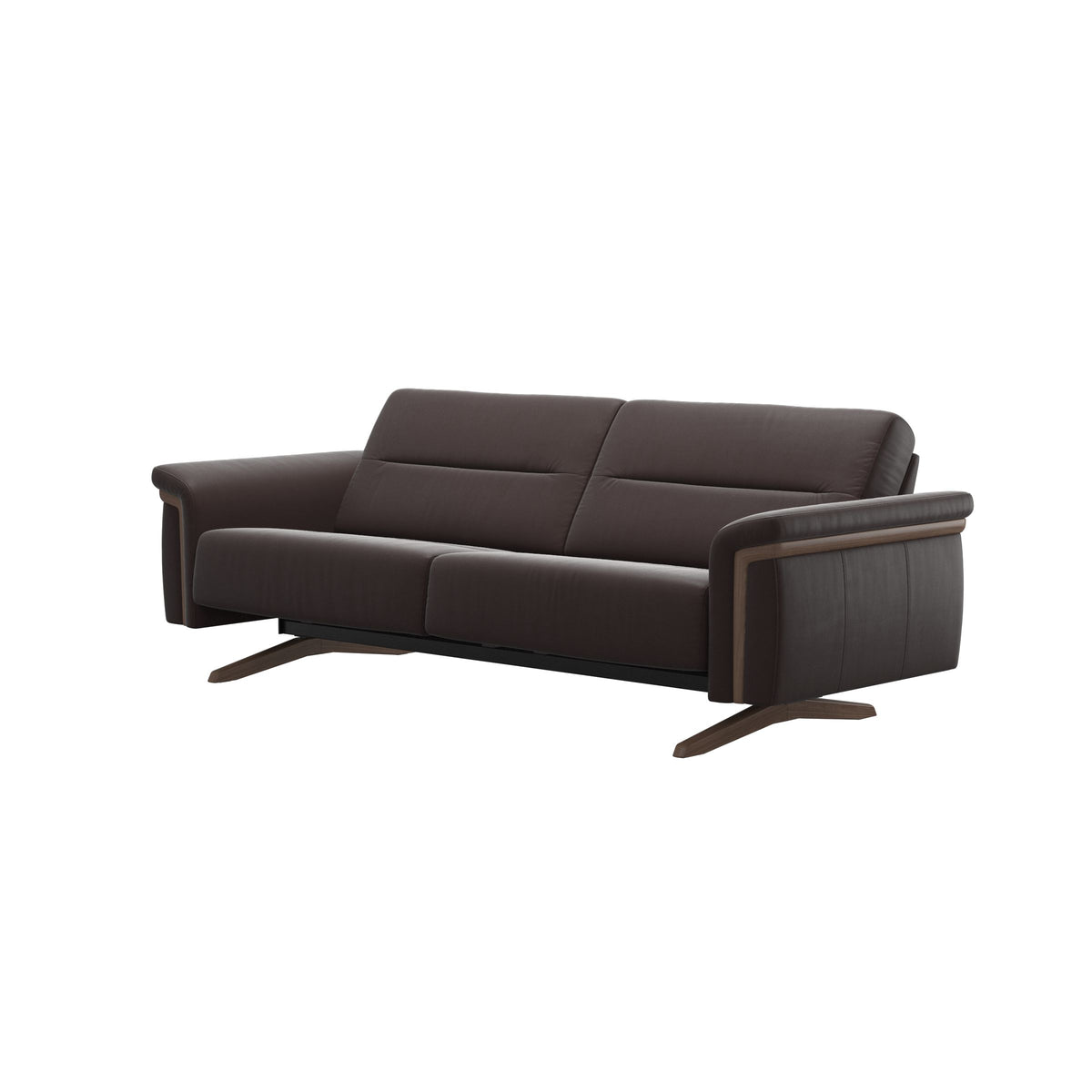Stella Wood - 2.5-Seater Sofa - Paloma Chocolate - Walnut
