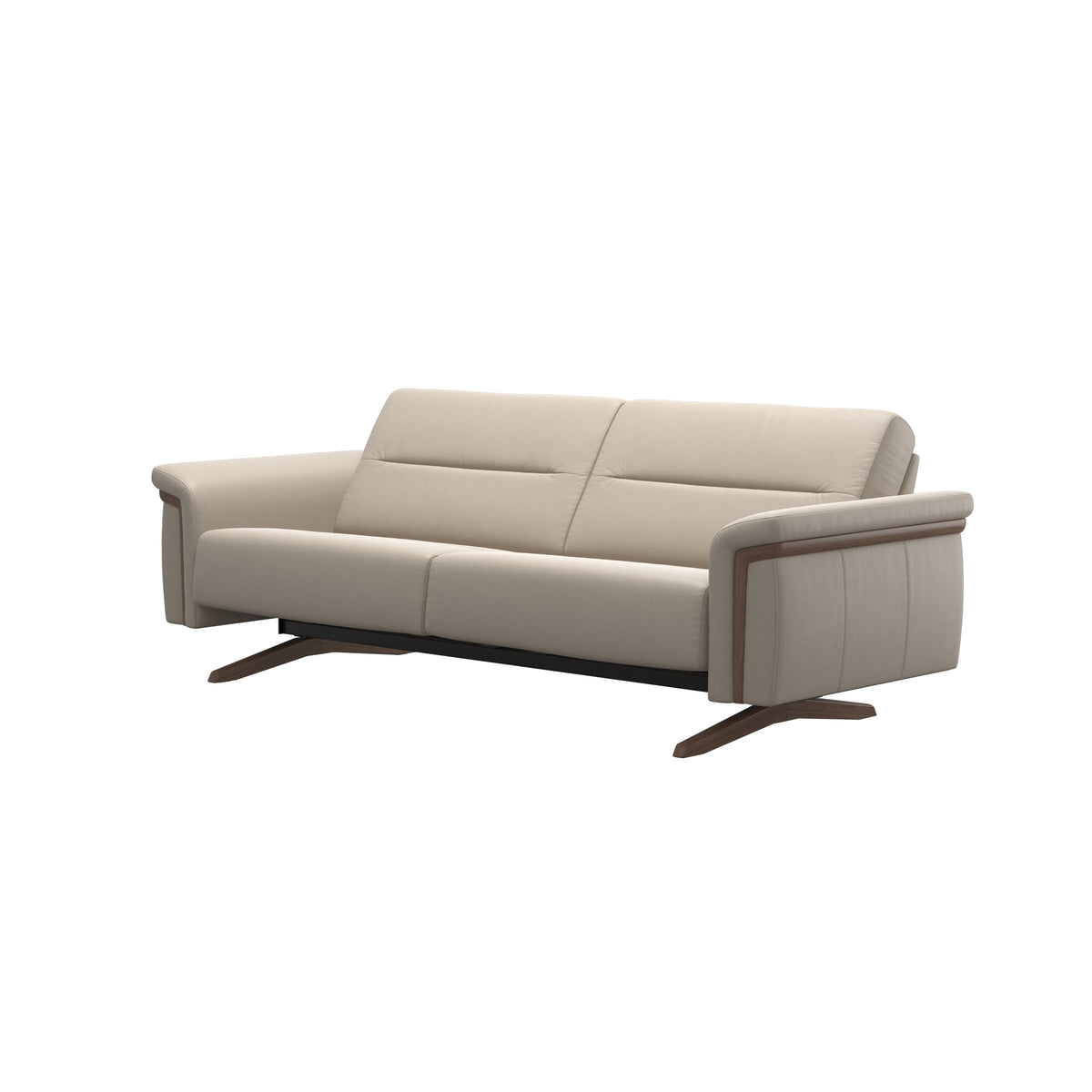 Stella Wood - 2.5-Seater Sofa - Paloma Fog - Walnut