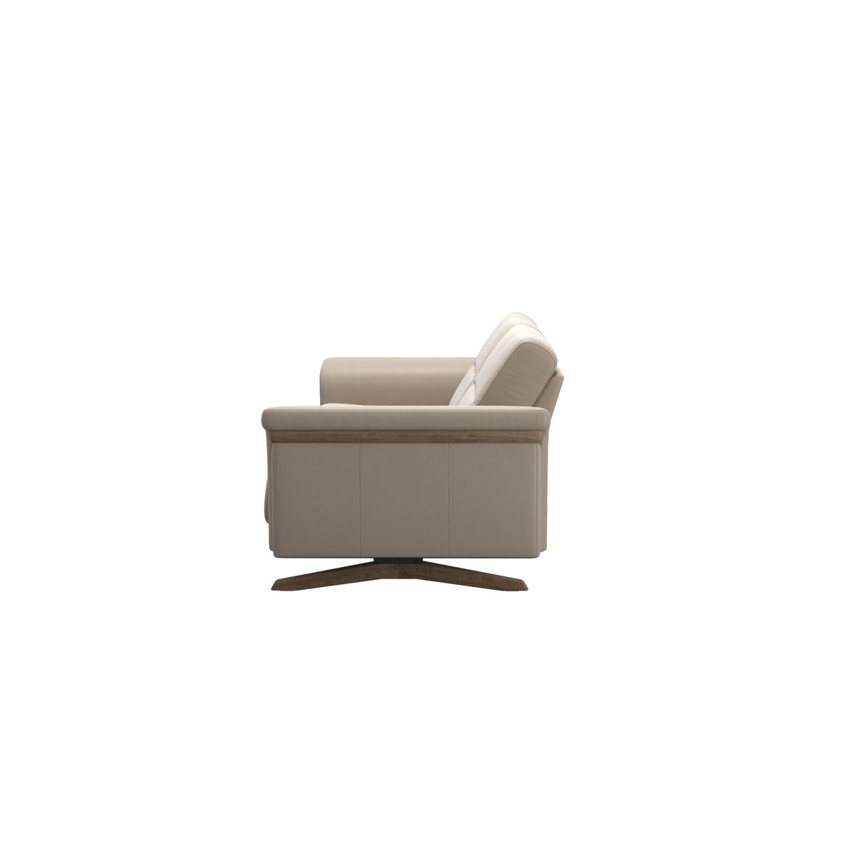 Stella Wood - 2.5-Seater Sofa - Paloma Mushroom - Smoked Oak