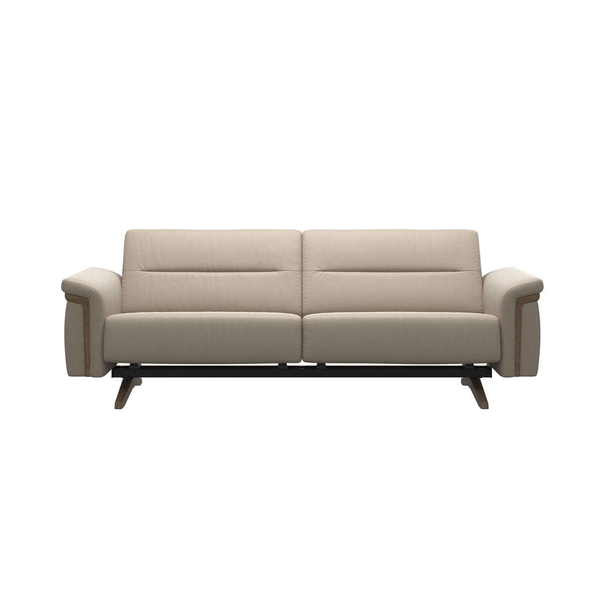 Stella Wood - 2.5-Seater Sofa - Paloma Mushroom - Smoked Oak