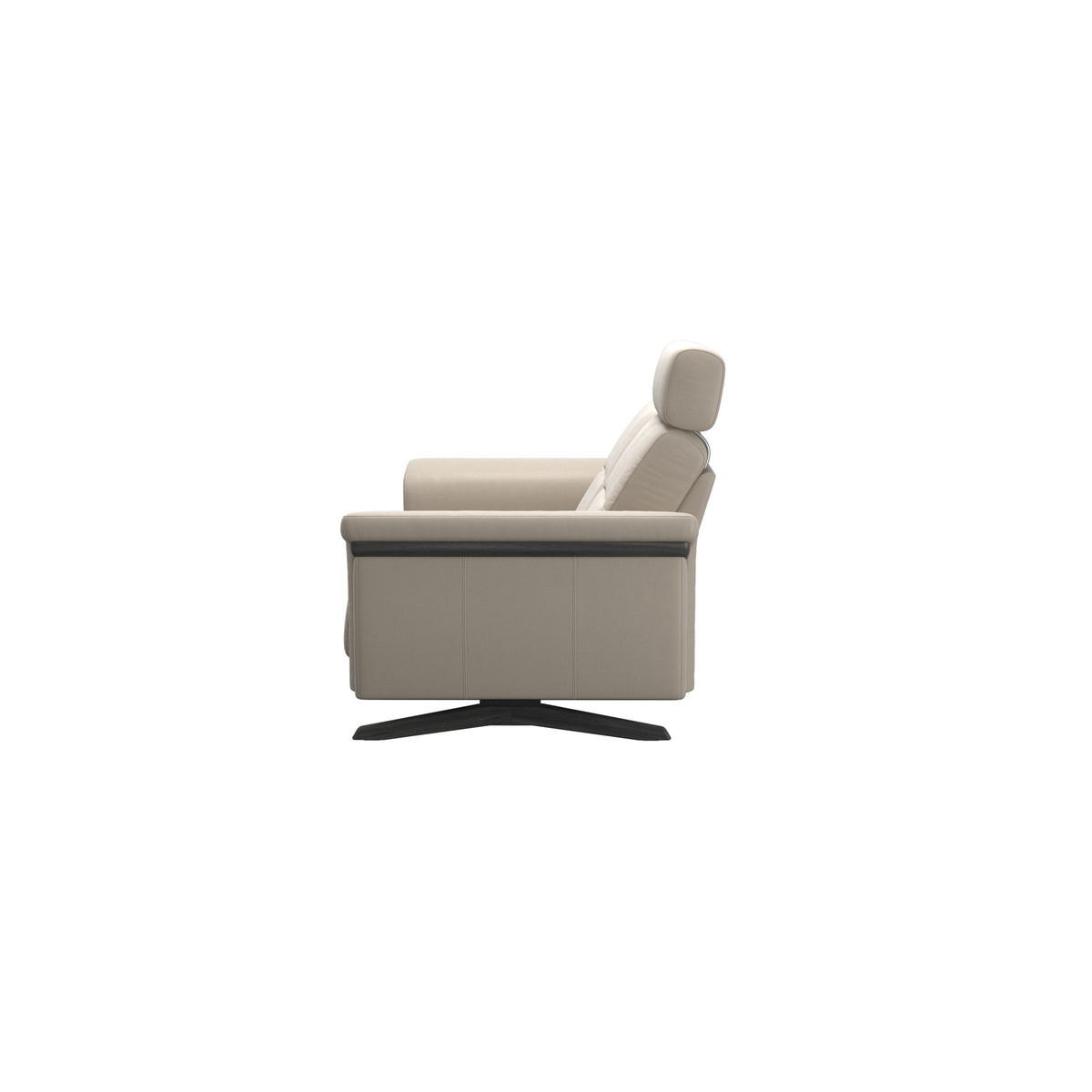 Stella Wood - 2-Seater Sofa with Headrest - Paloma Fog - Grey