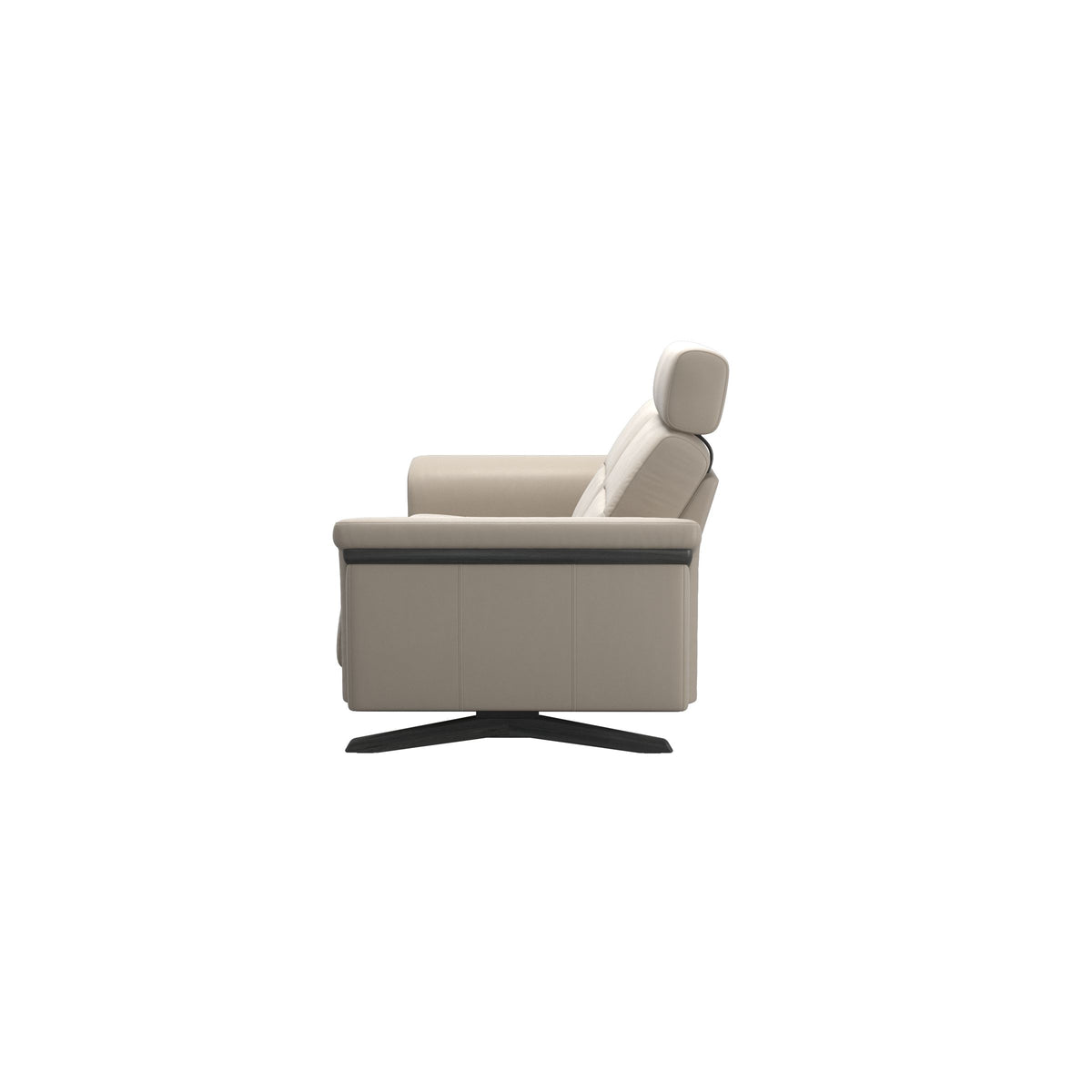 Stella Wood - 2.5-Seater Sofa with Headrest - Paloma Fog - Grey