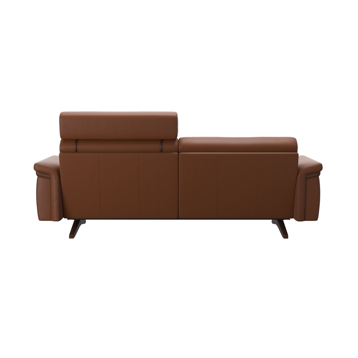 Stella Wood - 2.5-Seater Sofa with Headrest - Paloma New cognac - Brown
