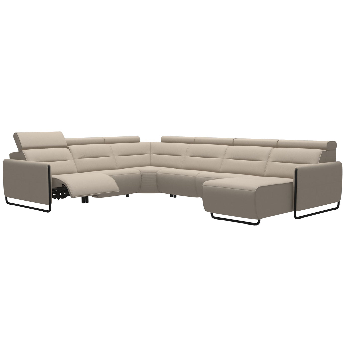 Emily Steel | C22 Corner Sofa with Long Seat