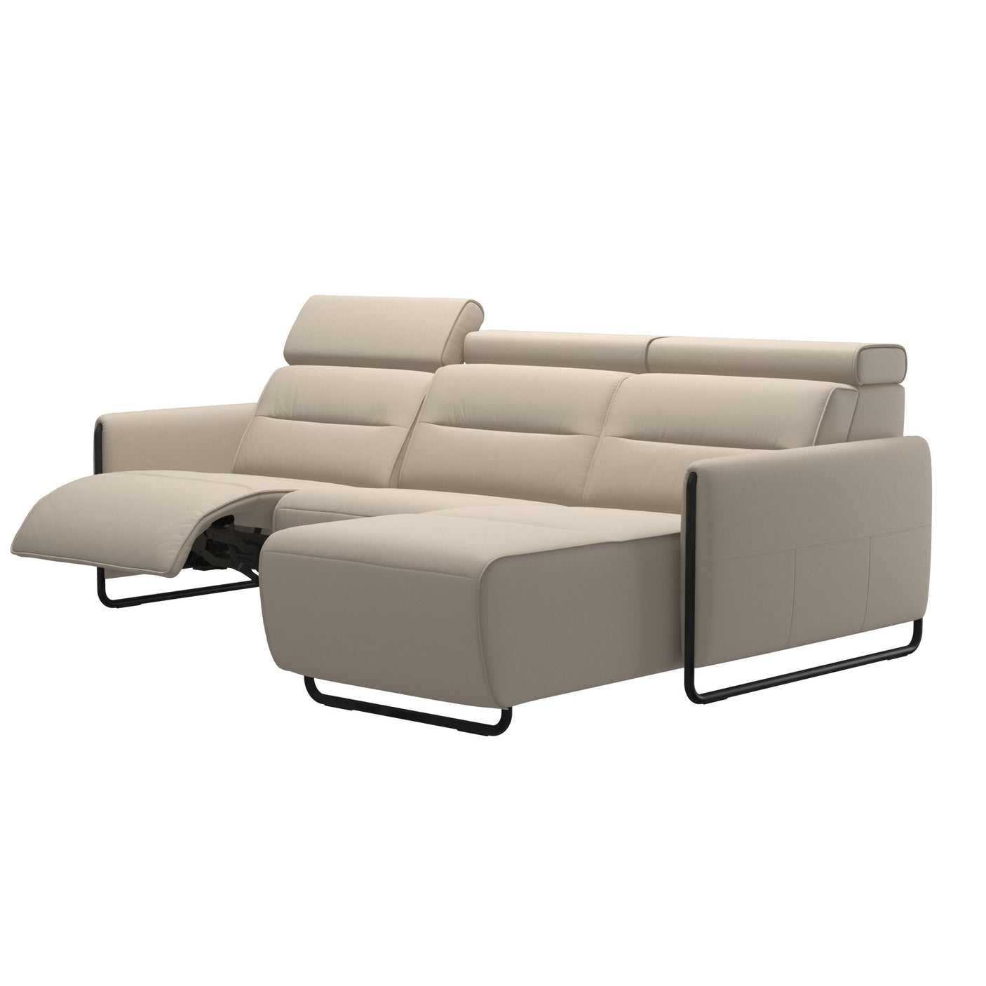 Emily Steel | 2-Seater Sofa with Long Seat