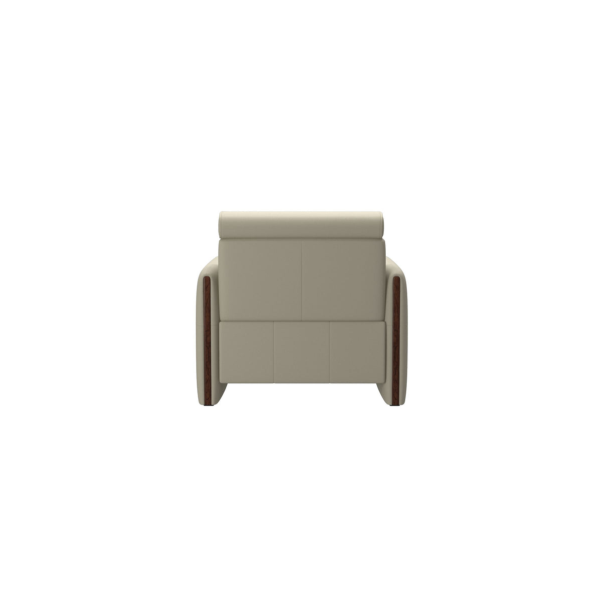 Emily Wood - Chair with Power - Paloma Light Grey - Brown