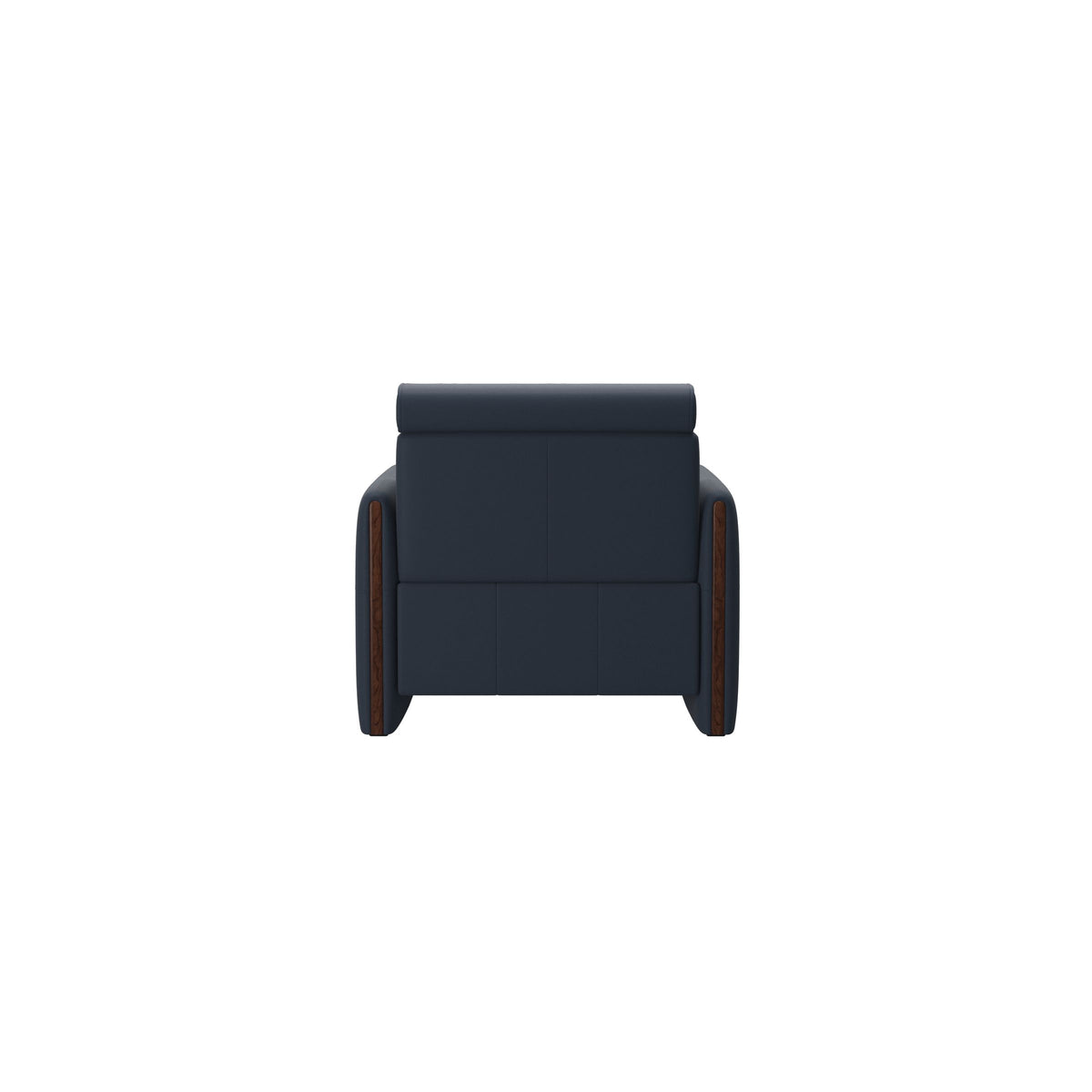 Emily Wood - Chair with Power - Paloma Oxford Blue - Brown
