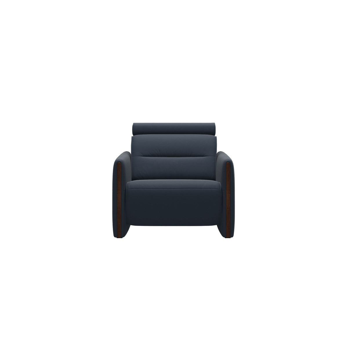 Emily Wood - Chair with Power - Paloma Oxford Blue - Brown