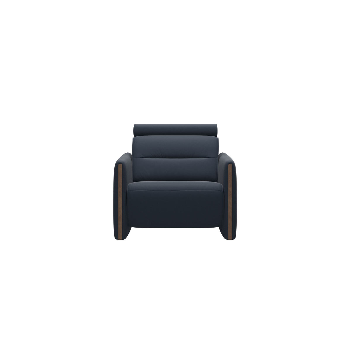 Emily Wood - Chair with Power - Paloma Oxford Blue - Walnut