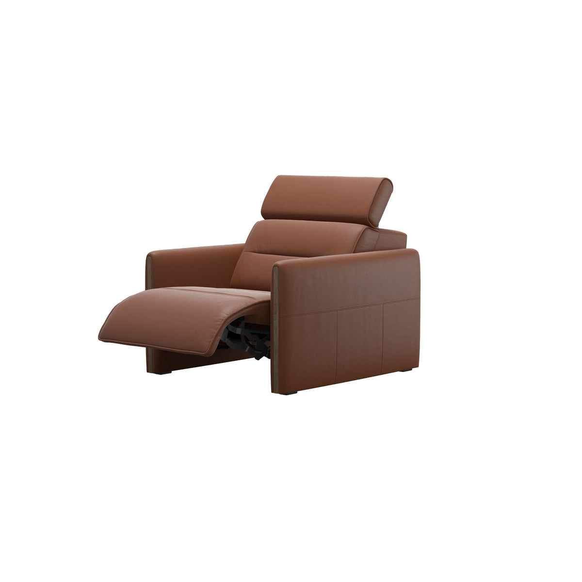 Emily Wood - Chair with Power - Paloma New cognac - Smoked Oak