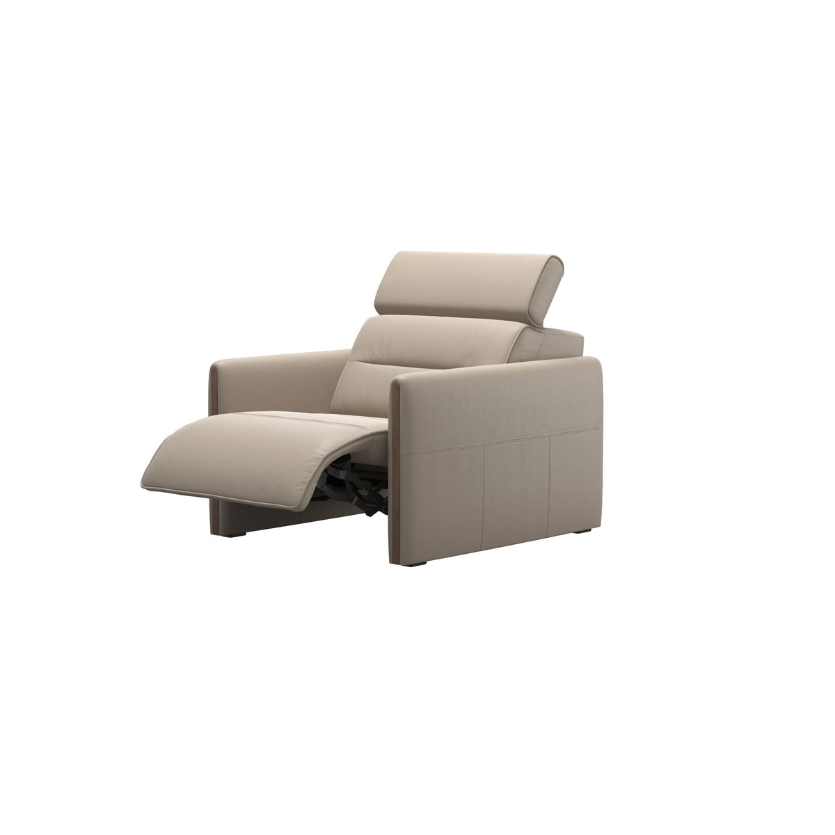 Emily Wood - Chair with Power - Paloma Mushroom - Walnut