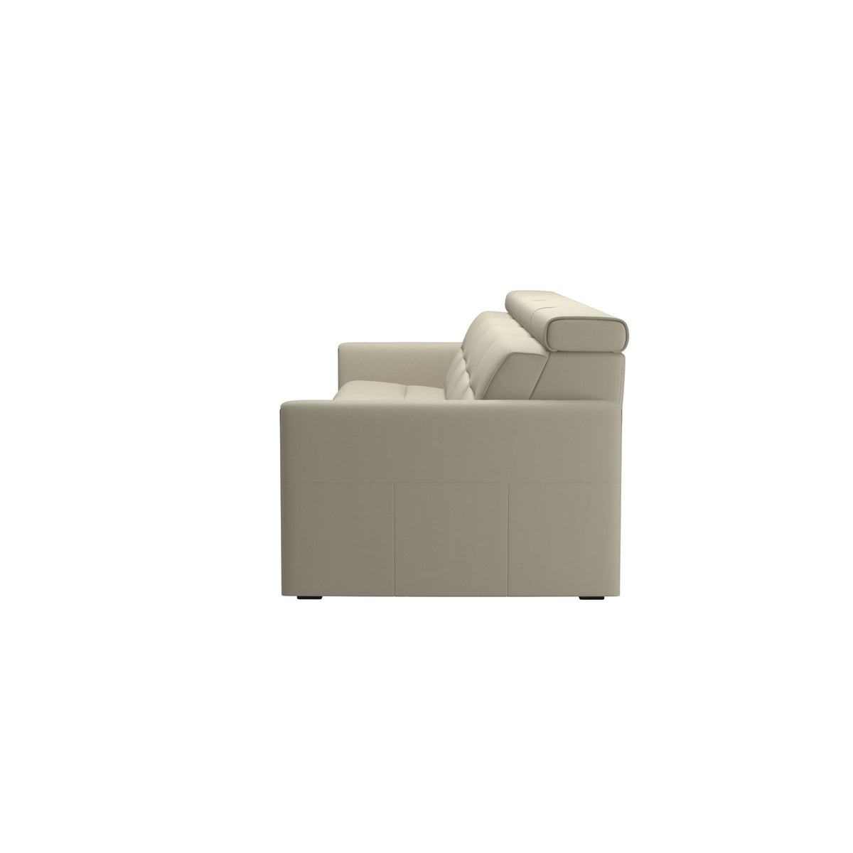 Emily Wood - 4-Seater Sofa with 2 Power Seats - Paloma Light Grey - Grey