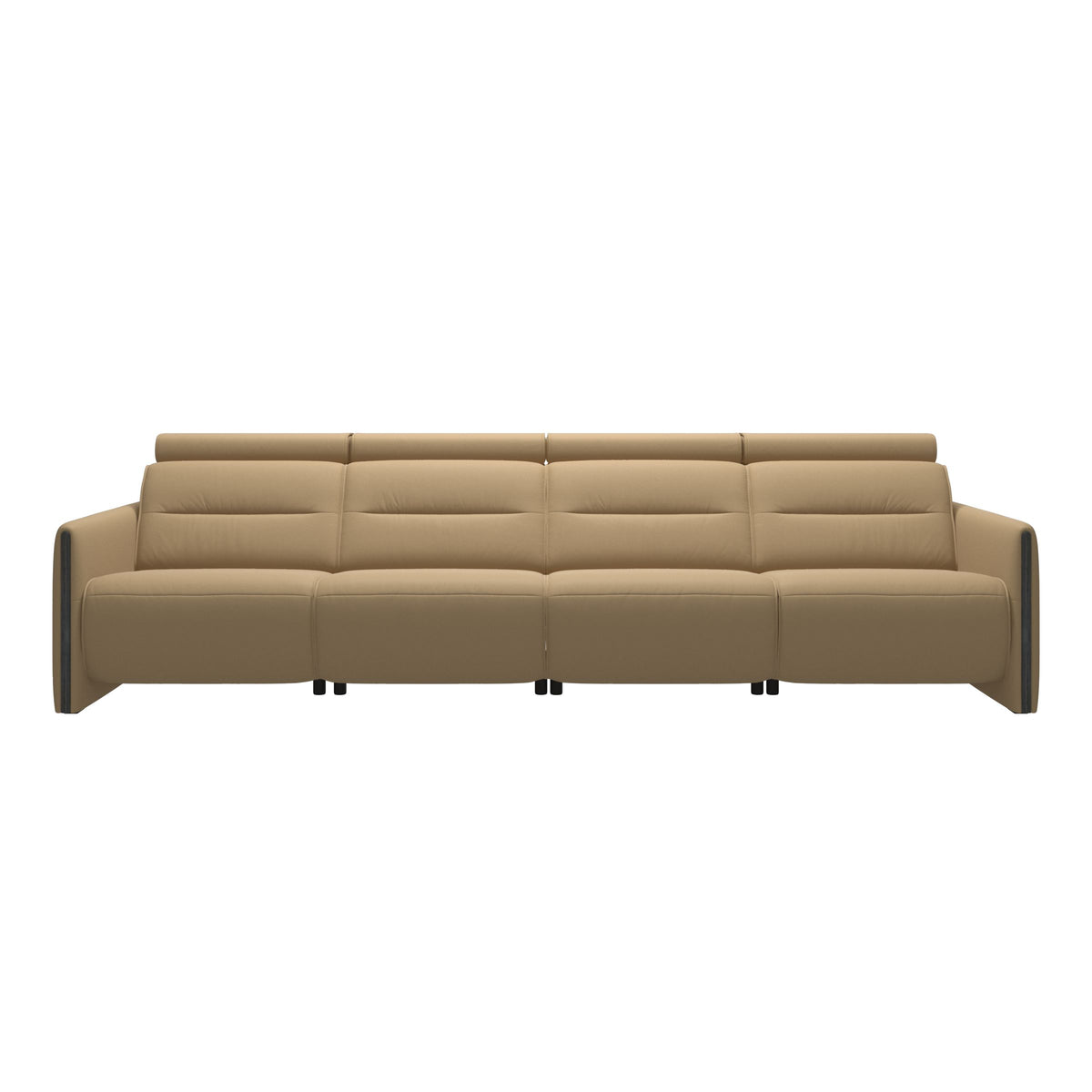 Emily Wood - 4-Seater Sofa with 2 Power Seats - Paloma Sand - Grey