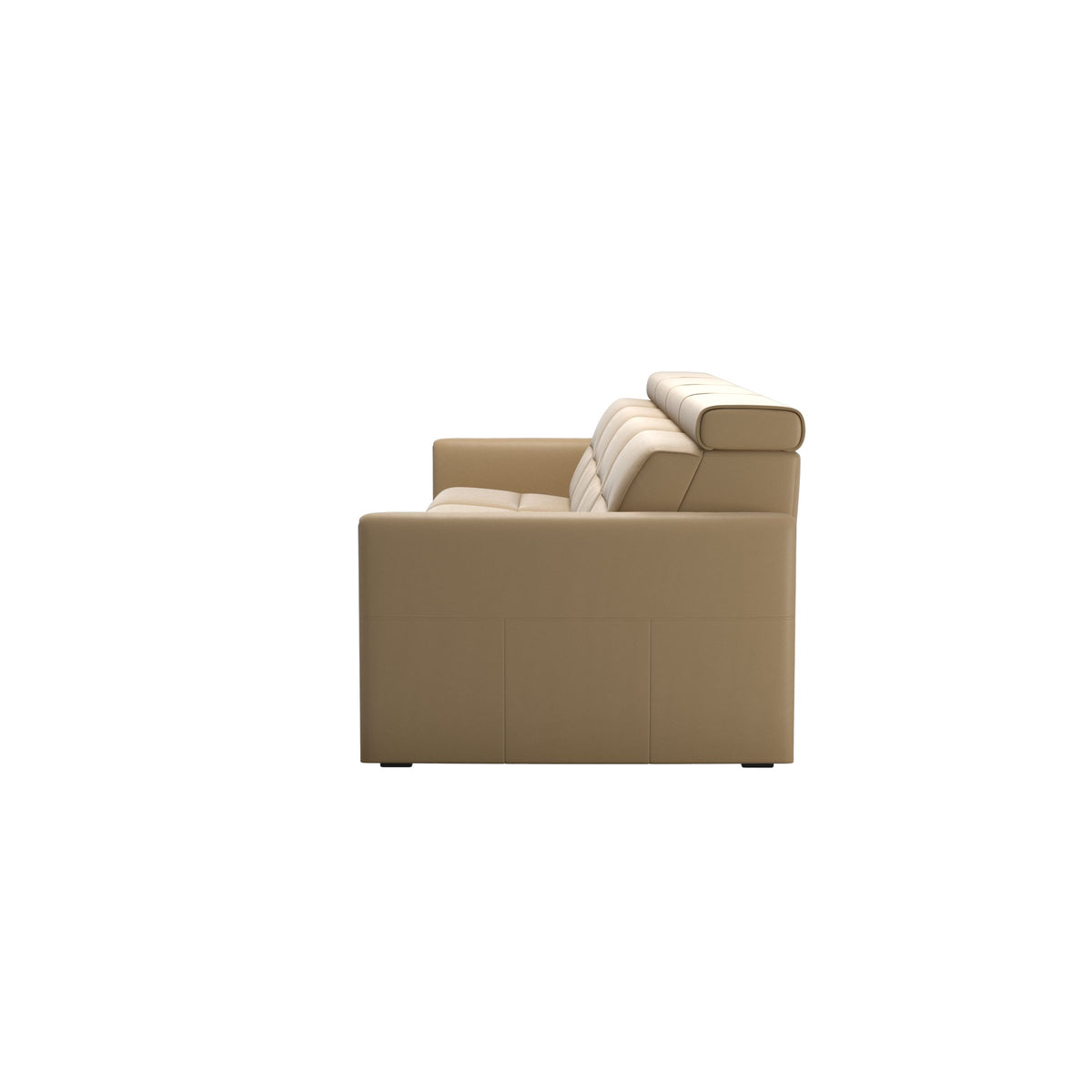 Emily Wood - 4-Seater Sofa with 2 Power Seats - Paloma Sand - Smoked Oak