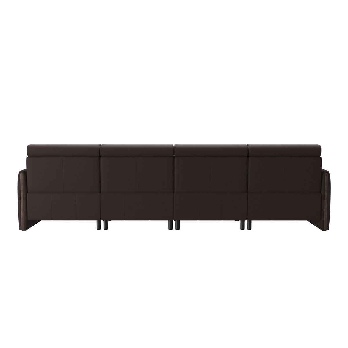 Emily Wood - 4-Seater Sofa with 2 Power Seats - Paloma Chocolate - Wenge