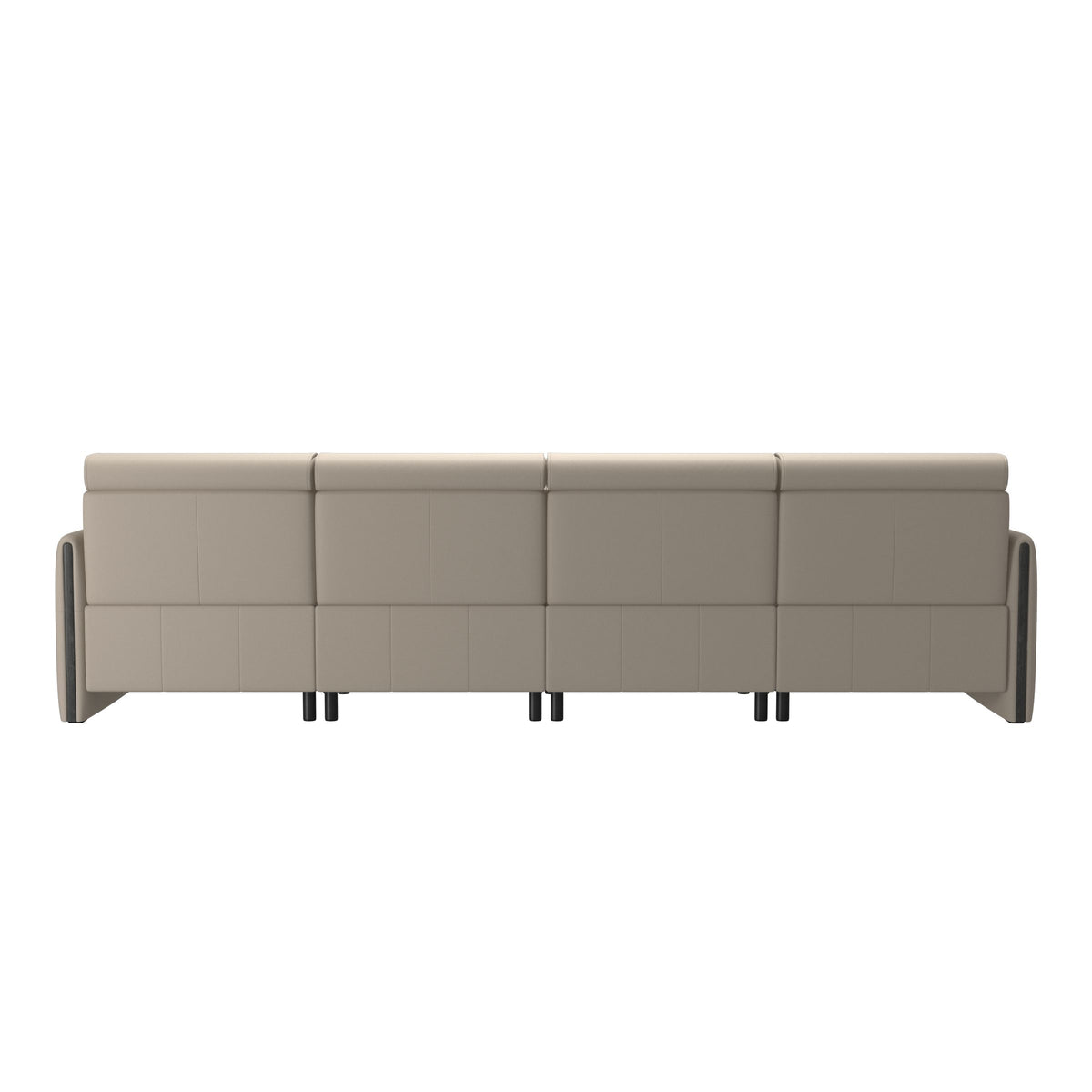 Emily Wood - 4-Seater Sofa with 2 Power Seats - Paloma Fog - Grey