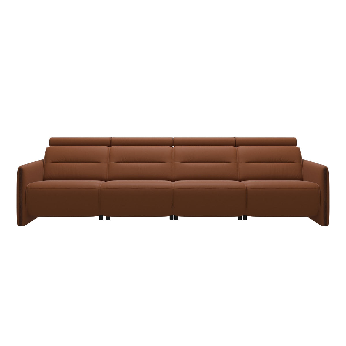 Emily Wood - 4-Seater Sofa with 2 Power Seats - Paloma New cognac - Brown