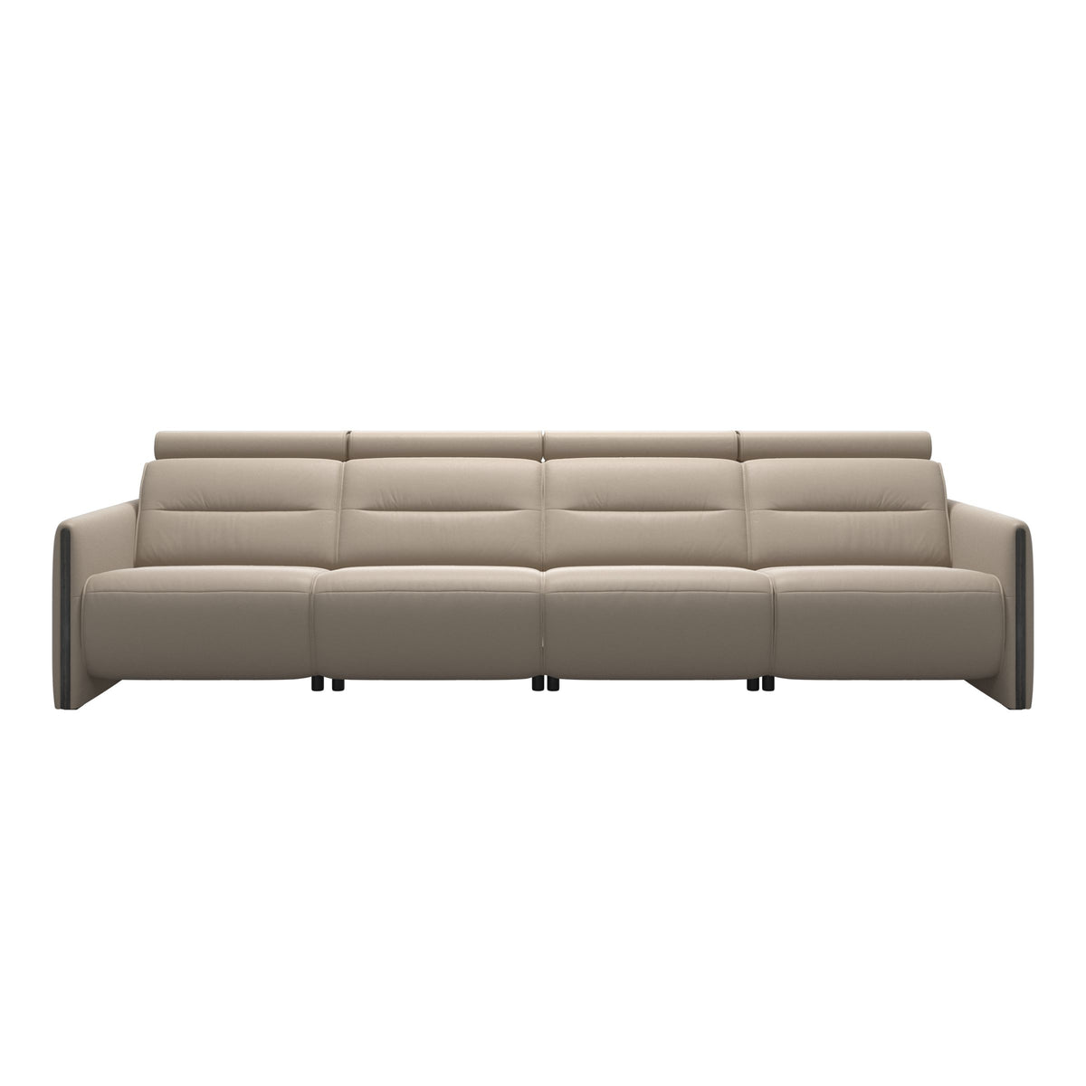 Emily Wood - 4-Seater Sofa with 2 Power Seats - Paloma Mushroom - Grey