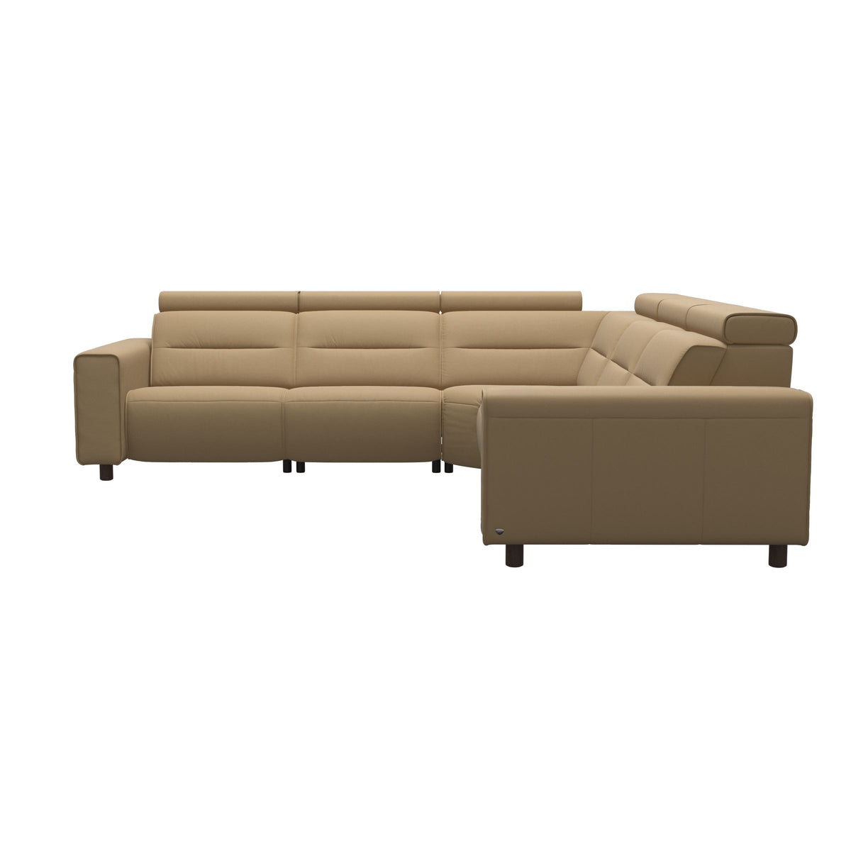 Emily Wide Arm - C22 Corner Sofa with 2 Power Seats - Paloma Sand - Wenge
