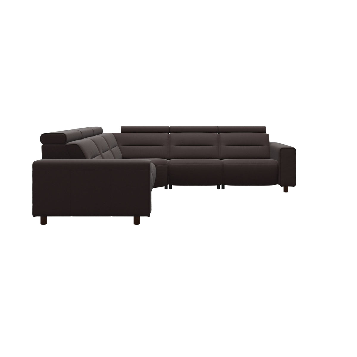 Emily Wide Arm - C22 Corner Sofa with 2 Power Seats - Paloma Chocolate - Brown