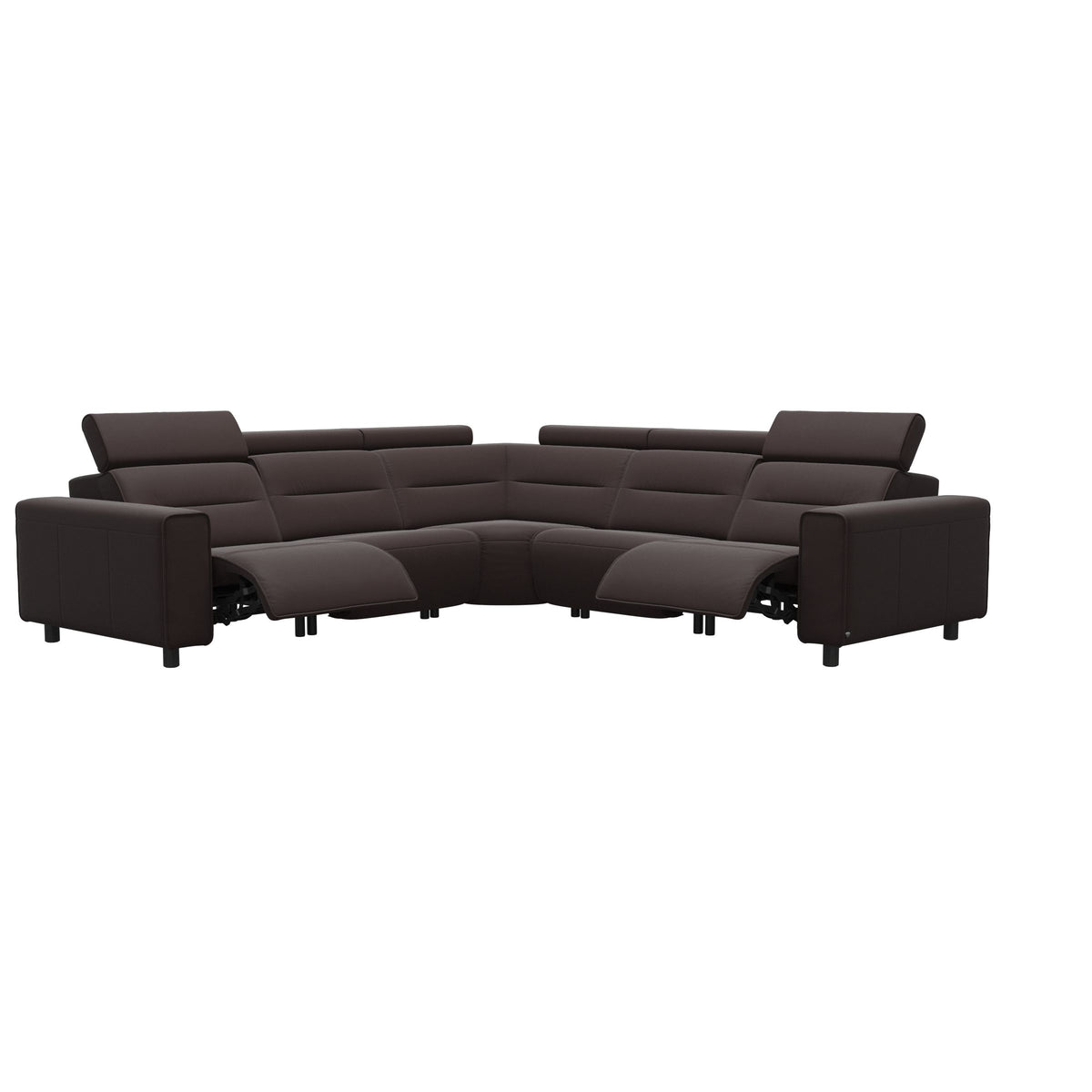 Emily Wide Arm - C22 Corner Sofa with 2 Power Seats - Paloma Chocolate - Grey