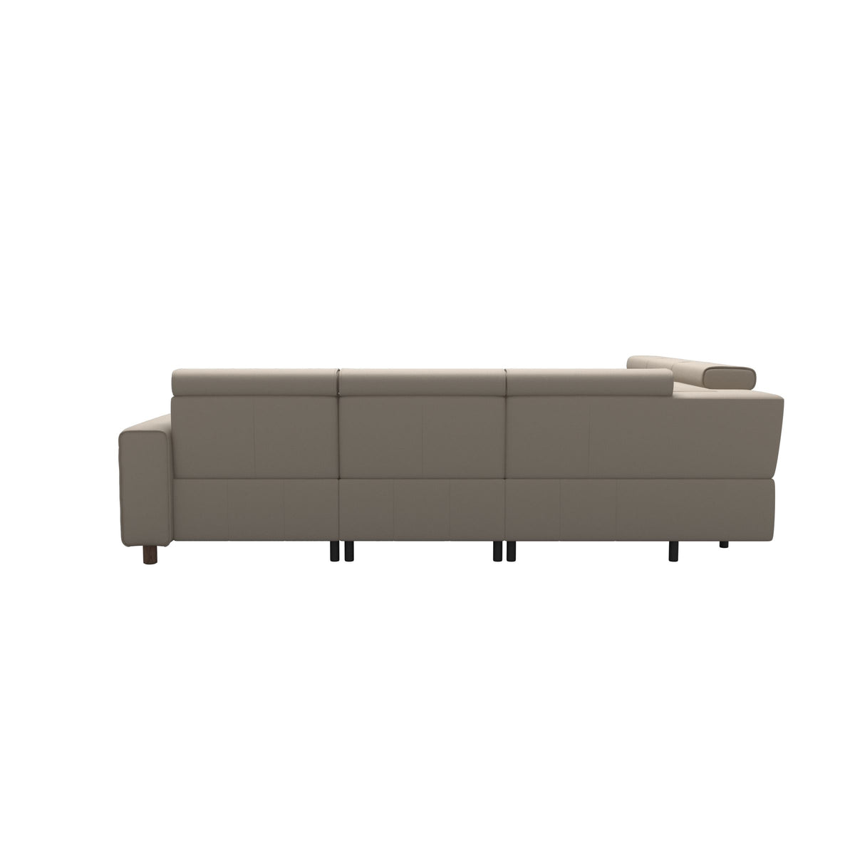 Emily Wide Arm - C22 Corner Sofa with 2 Power Seats - Paloma Fog - Walnut