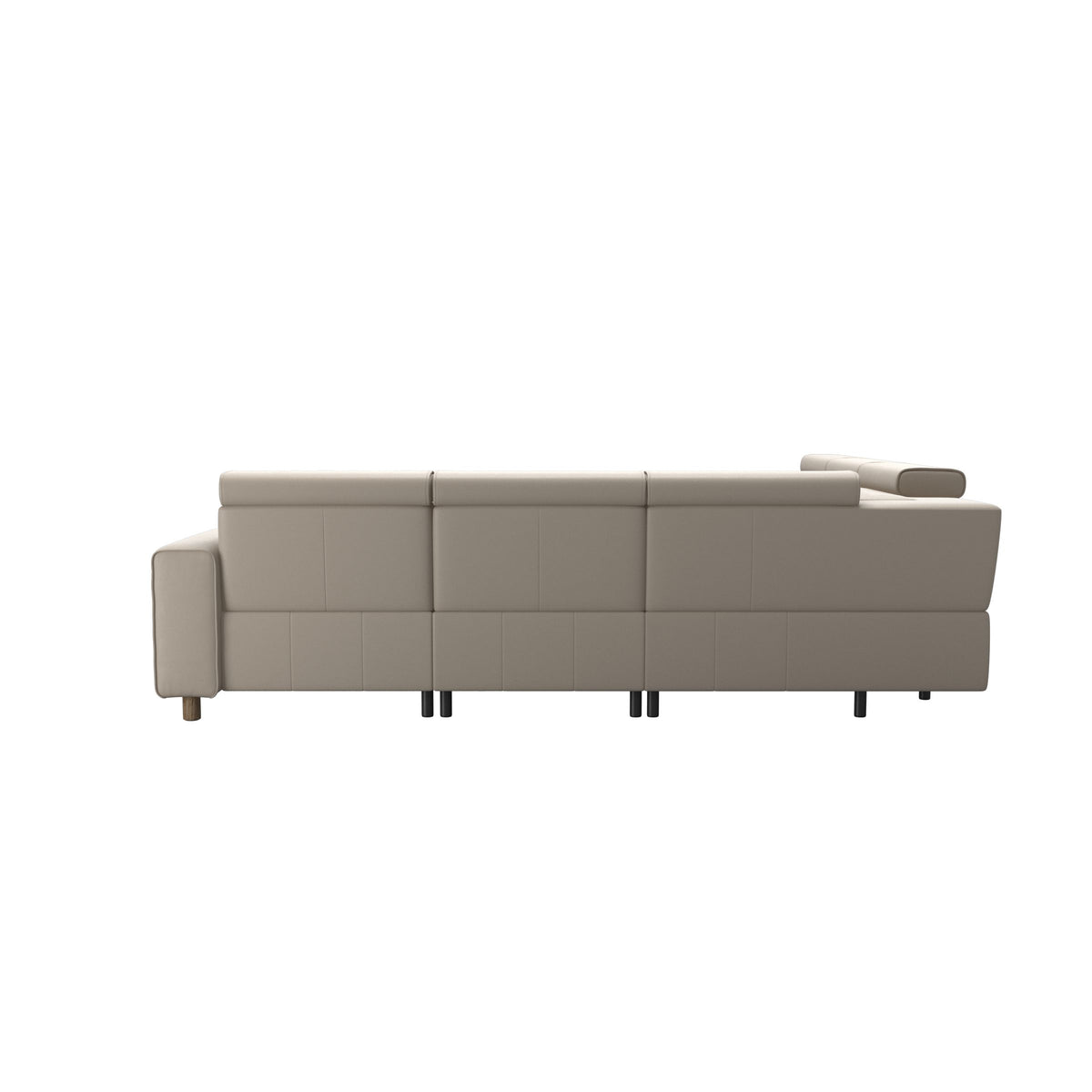 Emily Wide Arm - C22 Corner Sofa with 2 Power Seats - Paloma Fog - Smoked Oak