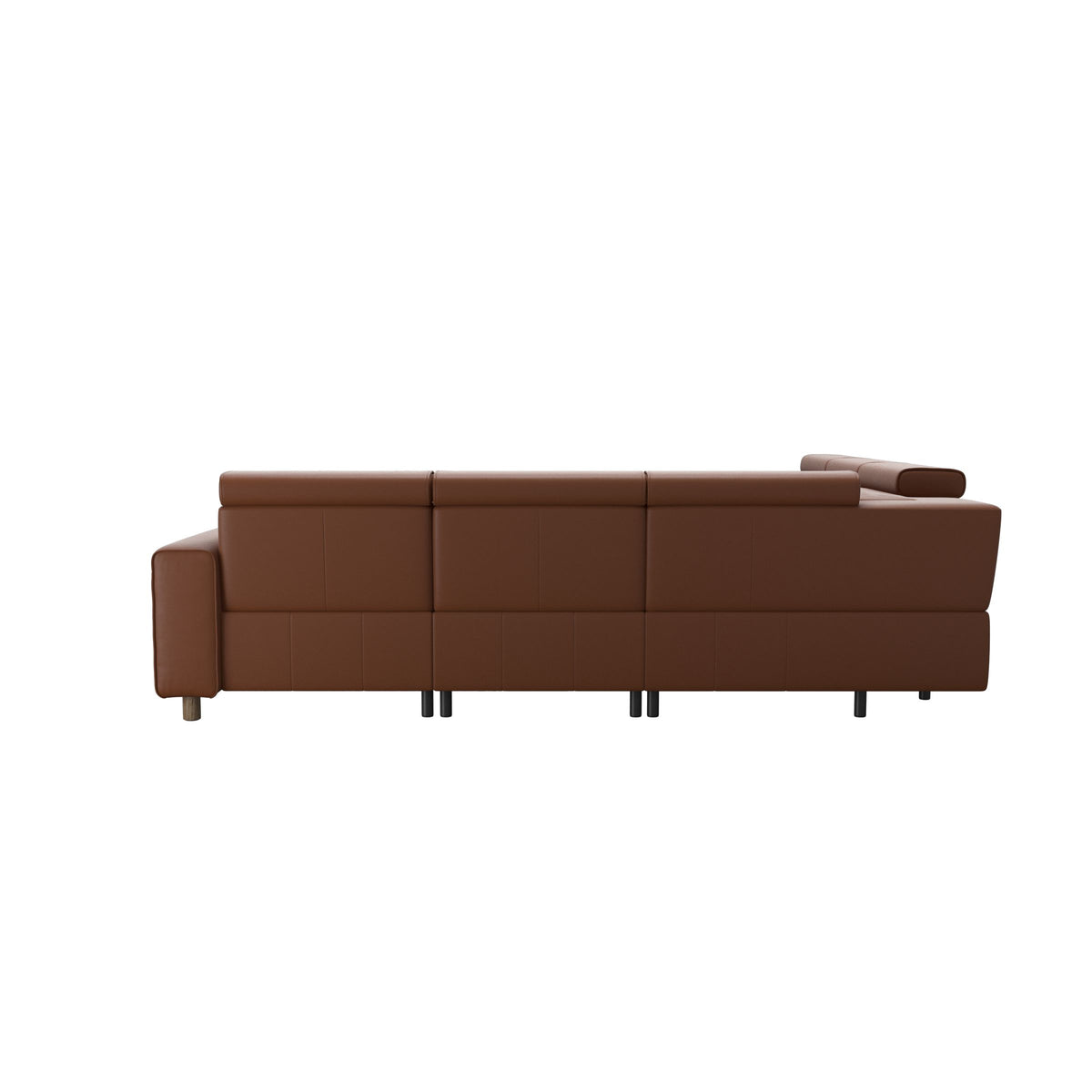 Emily Wide Arm - C22 Corner Sofa with 2 Power Seats - Paloma New cognac - Smoked Oak