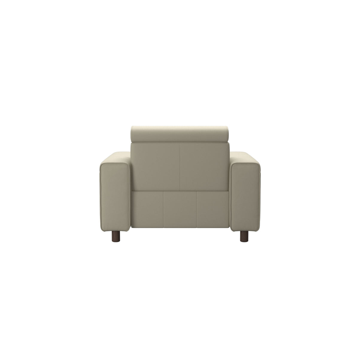 Emily Wide Arm - Chair with Power - Paloma Light Grey - Wenge