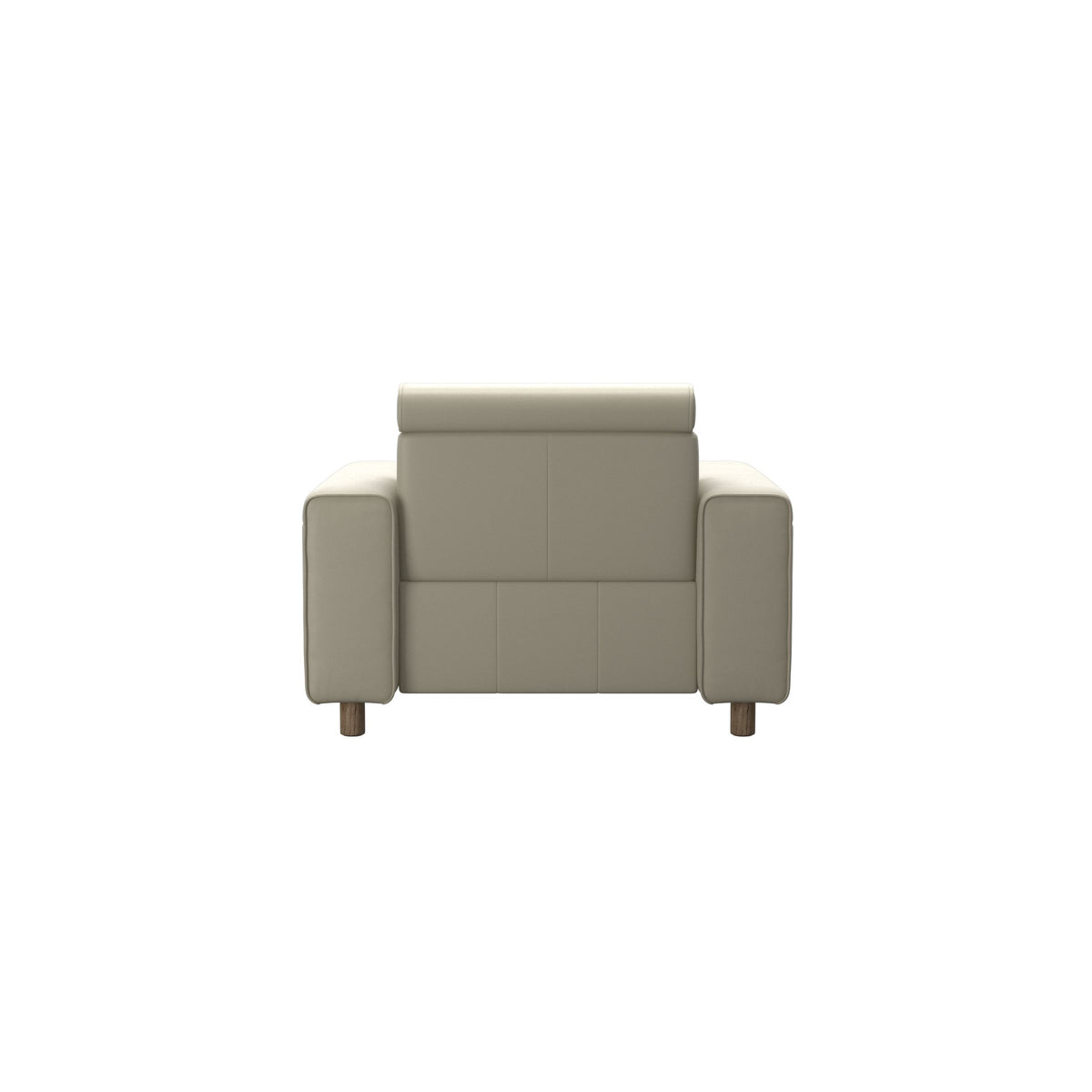 Emily Wide Arm - Chair with Power - Paloma Light Grey - Smoked Oak