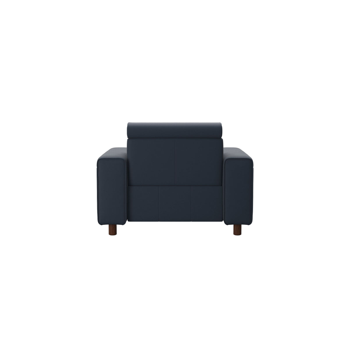 Emily Wide Arm - Chair with Power - Paloma Oxford Blue - Brown