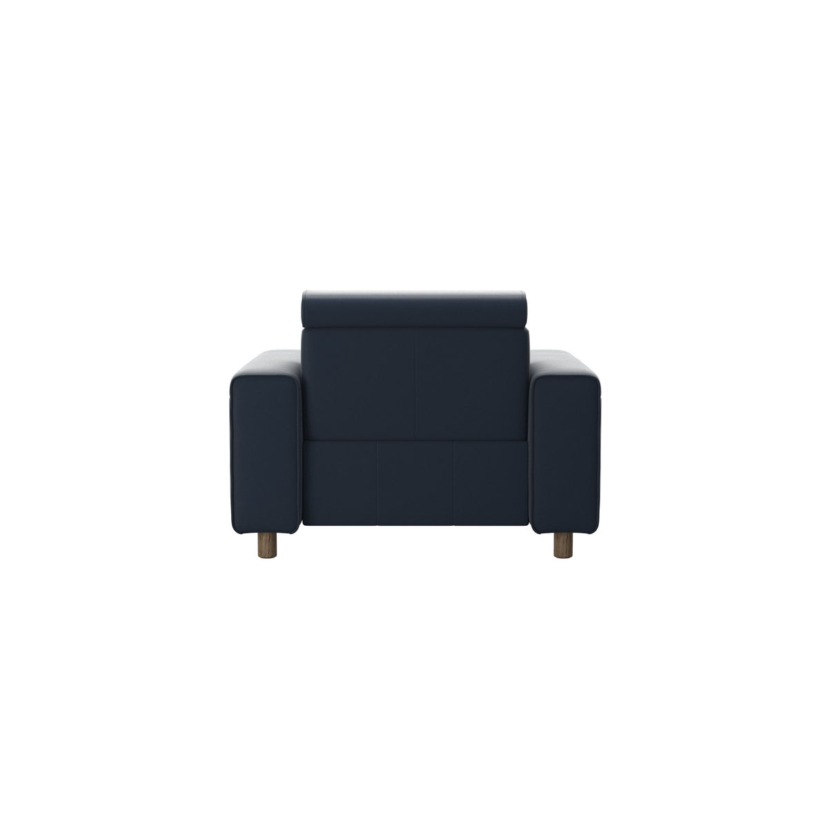 Emily Wide Arm - Chair with Power - Paloma Oxford Blue - Smoked Oak