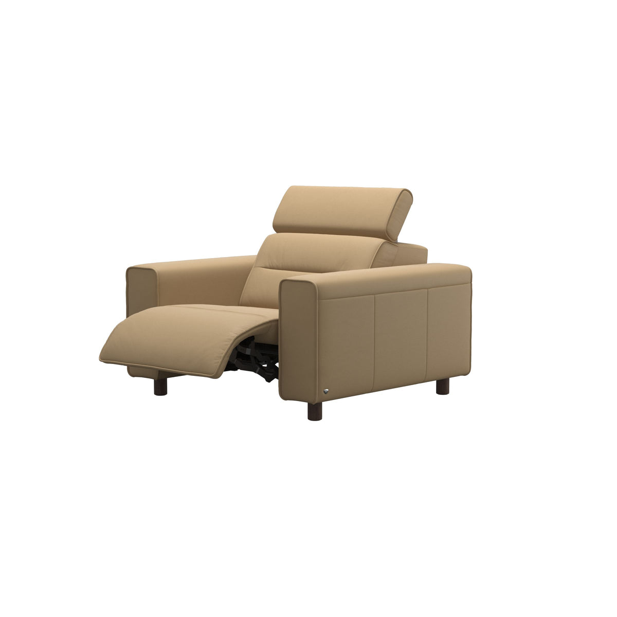 Emily Wide Arm - Chair with Power - Paloma Sand - Wenge
